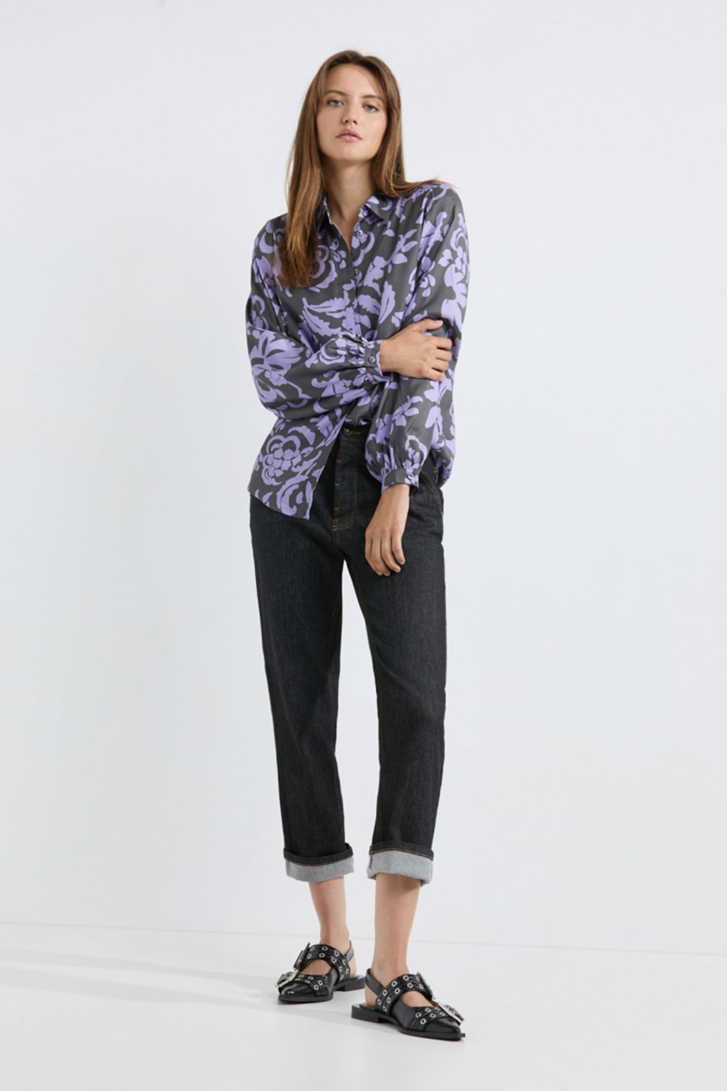 ARMAND BLOUSE LILAC PRINT 2