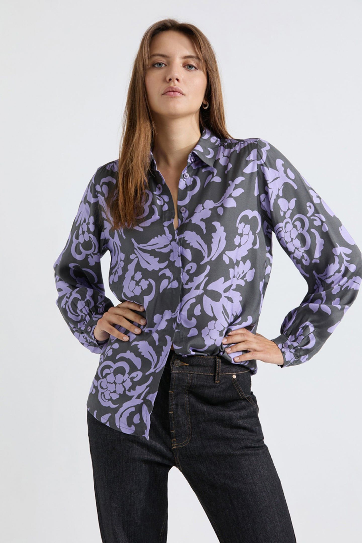 ARMAND BLOUSE LILAC PRINT 1