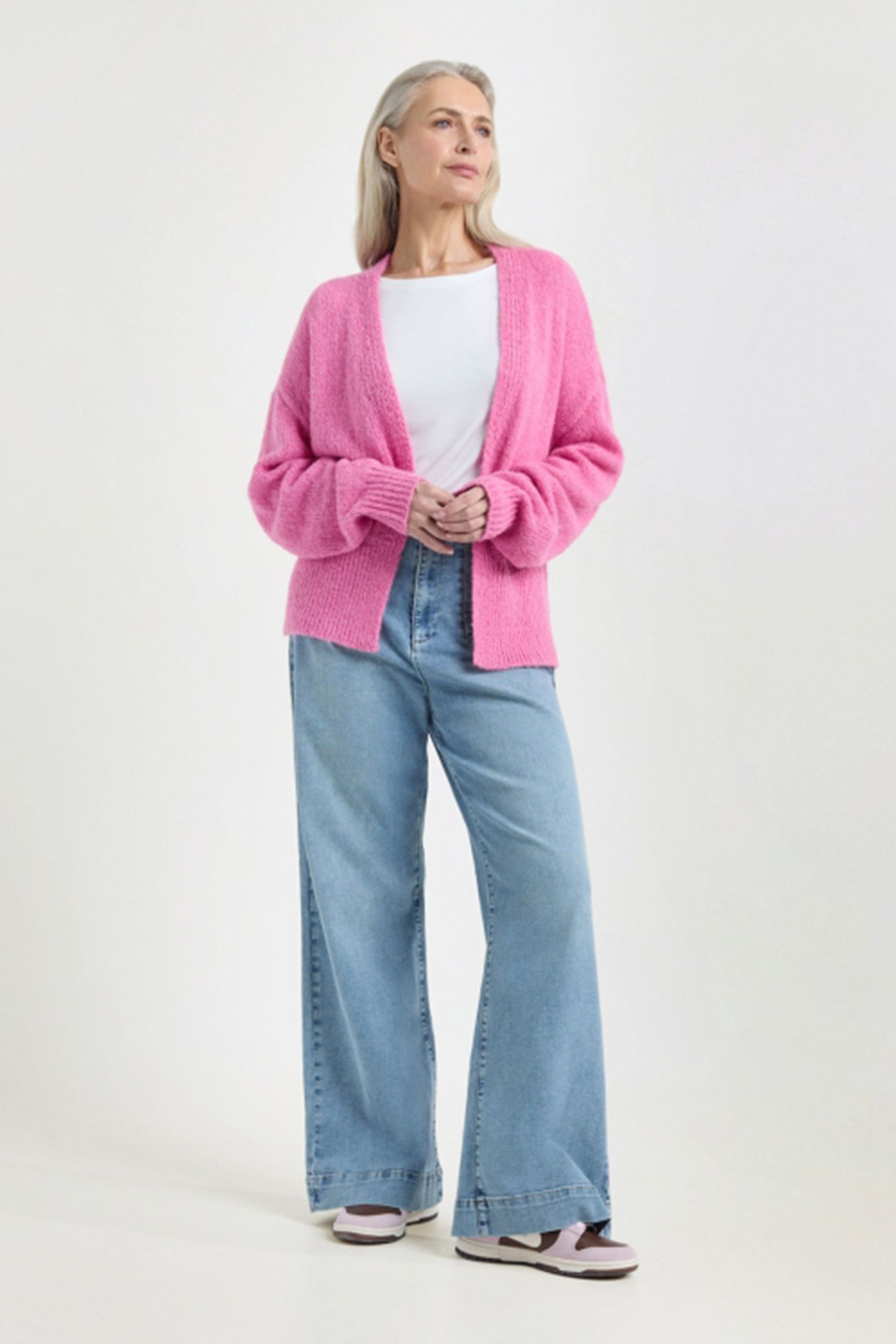 JULIAN CARDIGAN FUCHSIA 2