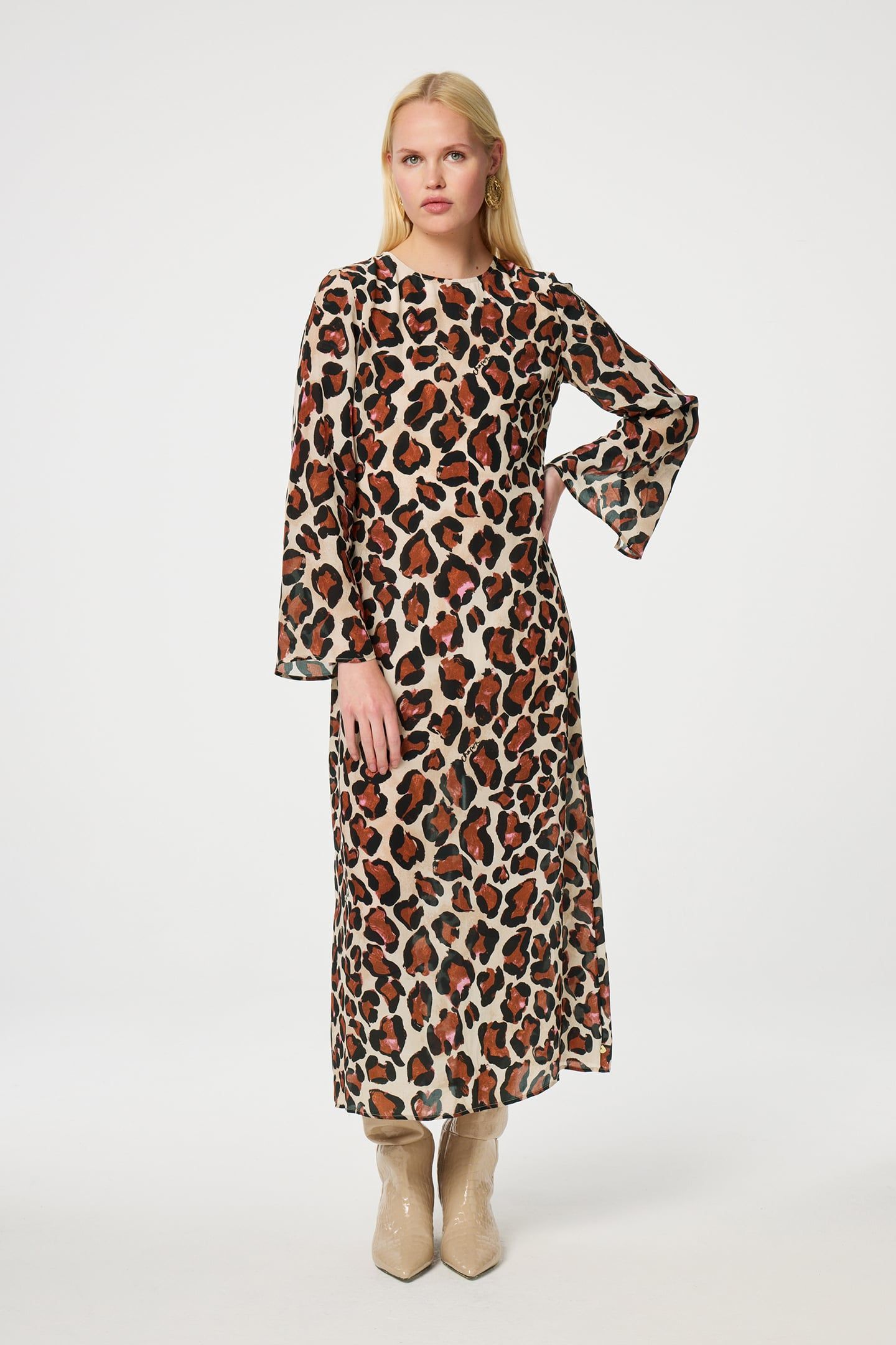 AURORA DRESS NOUGAT/BLACK 1