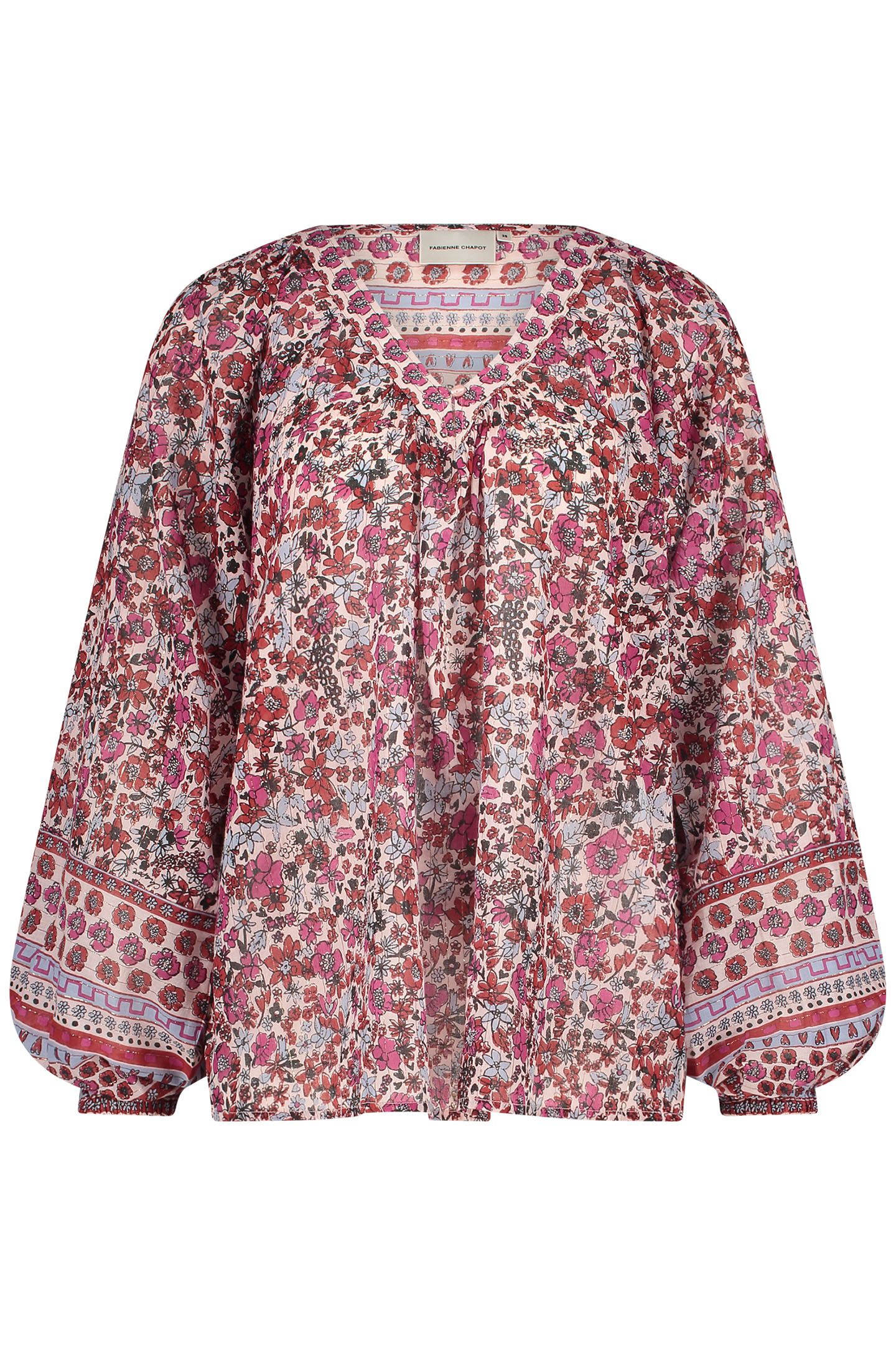 ANAN TOP CERISE RED/POWDER BL 4