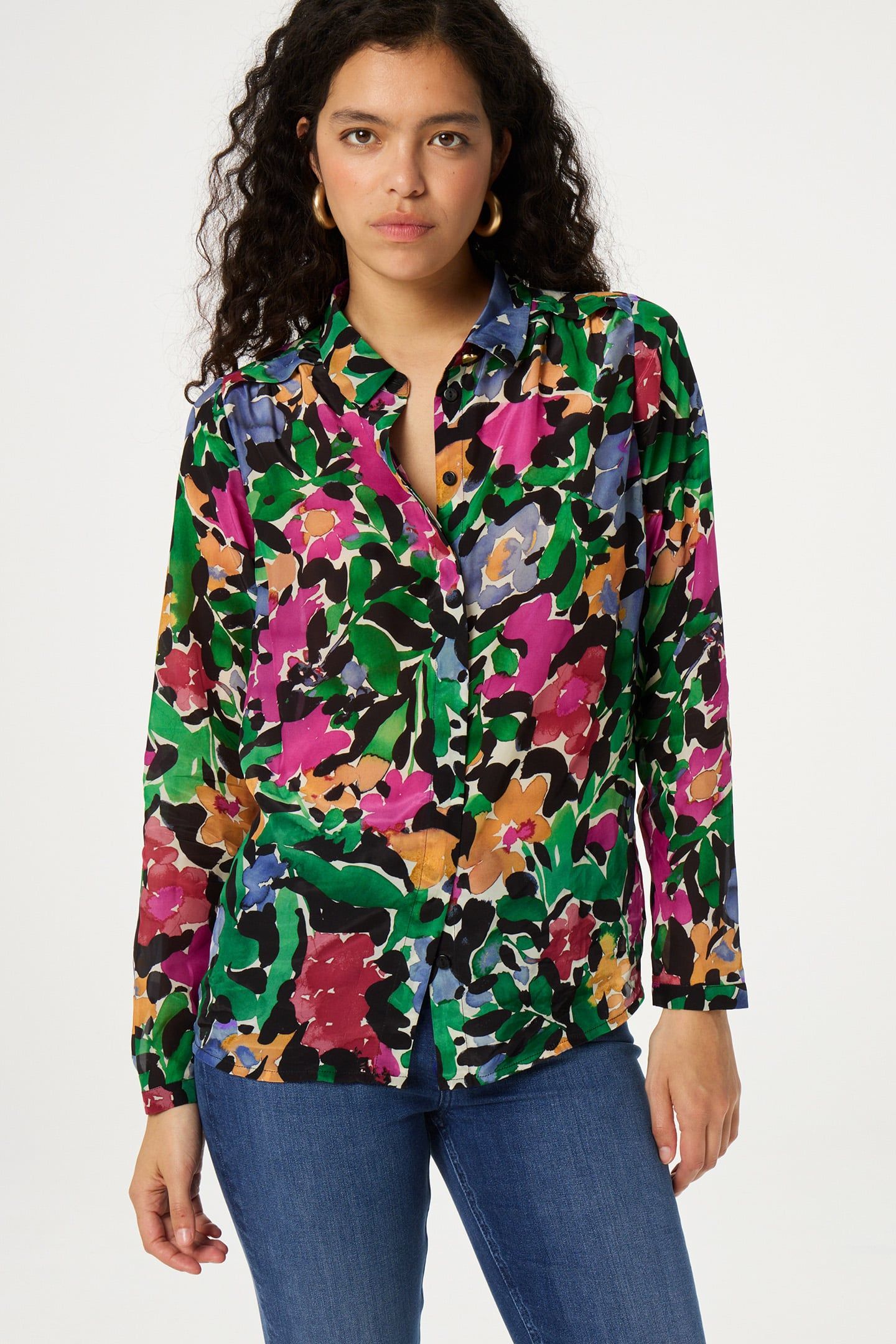 SUNRISE BLOUSE BLACK/VINTAGE ROSE 1
