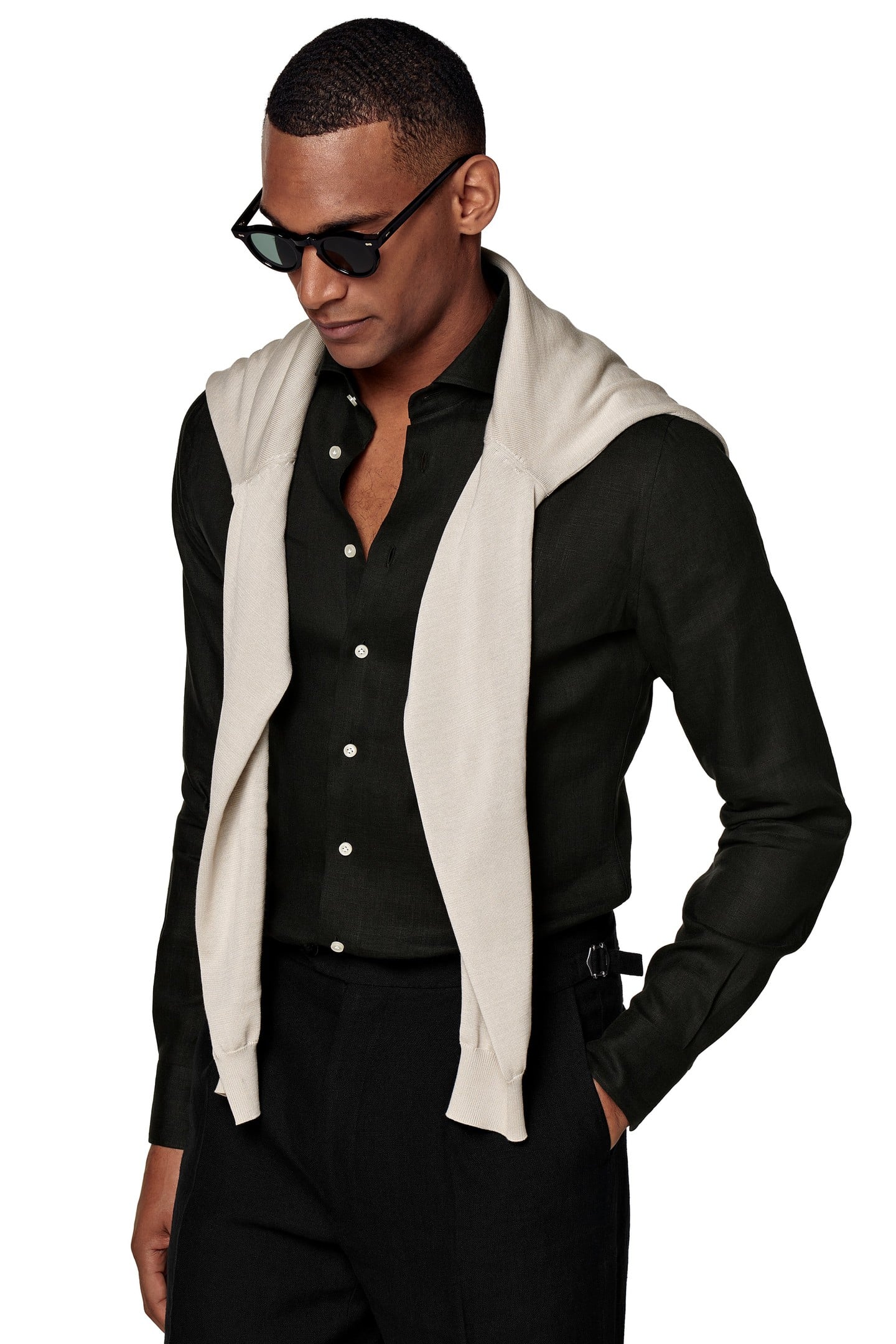 PURE LINEN BLACK 1