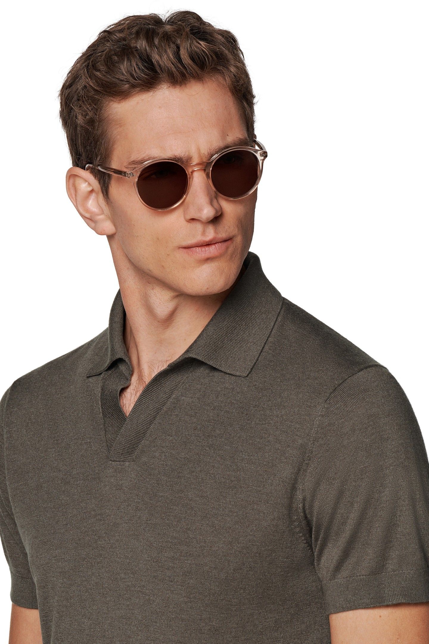 BUTTONLESS POLO LUX TAUPE 3