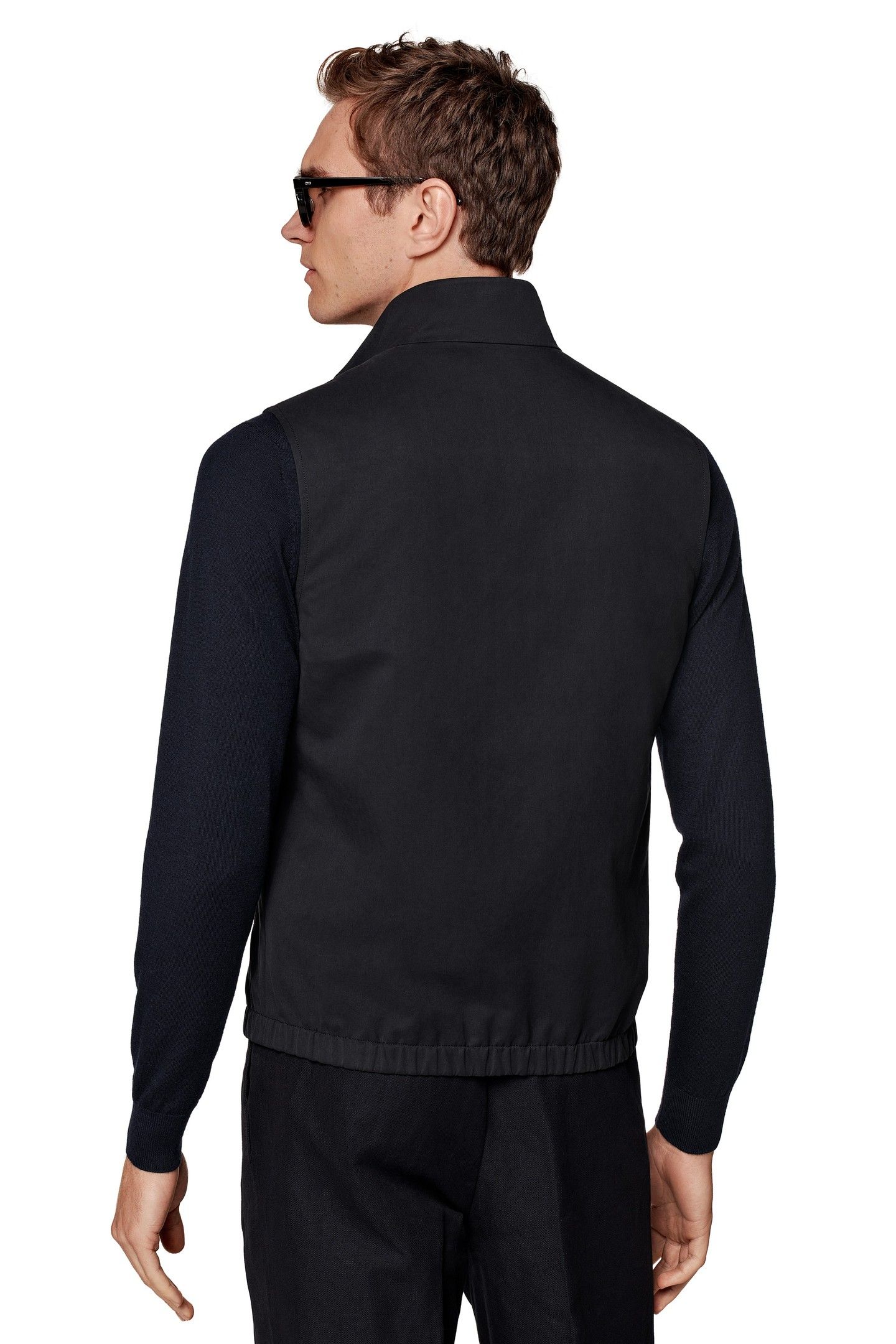 ZIP VEST-NAVY NAVY & LIGHT BLUE 4