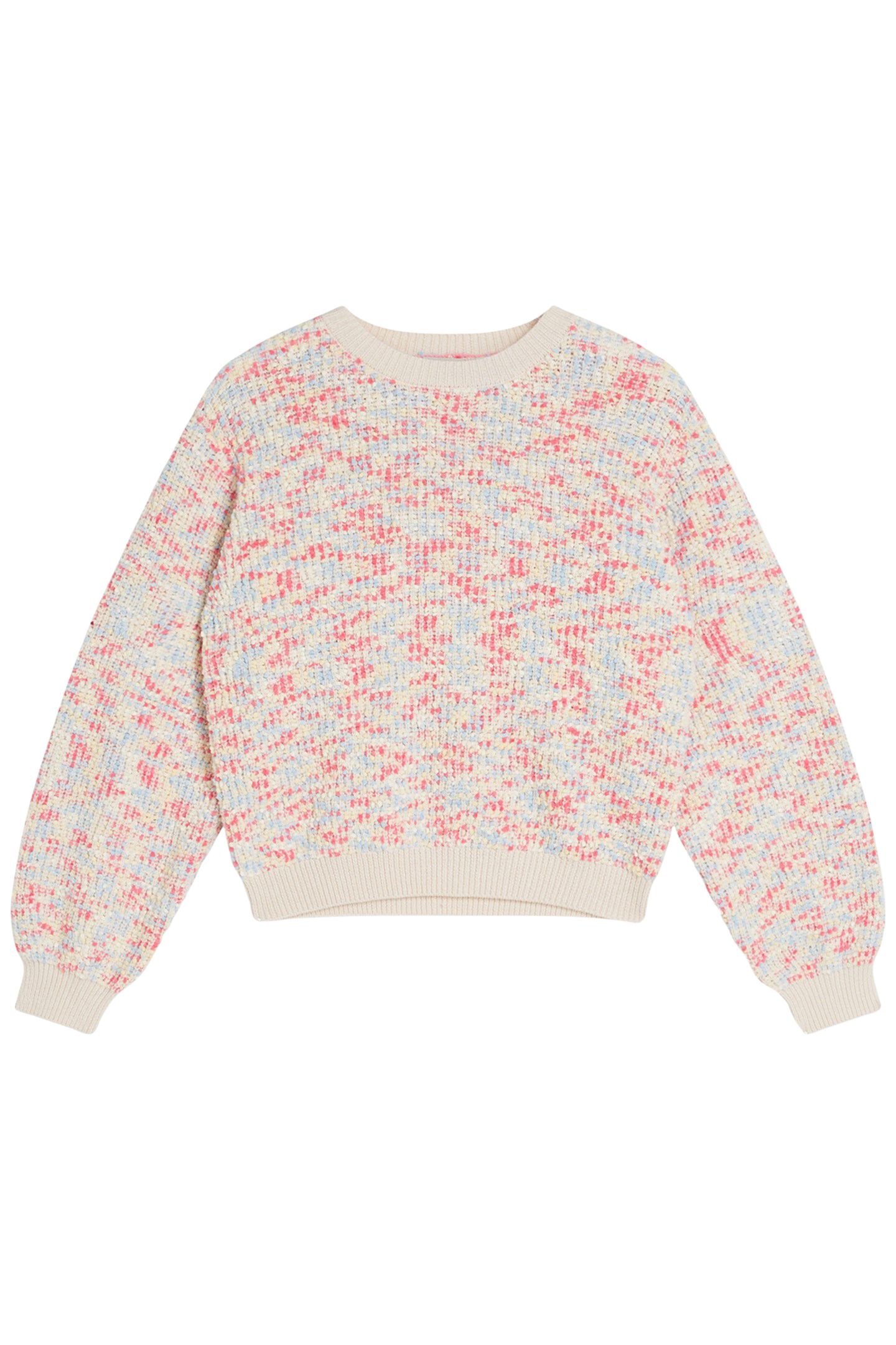 GIRLS POPCORN SWEATER EGGNOG 1