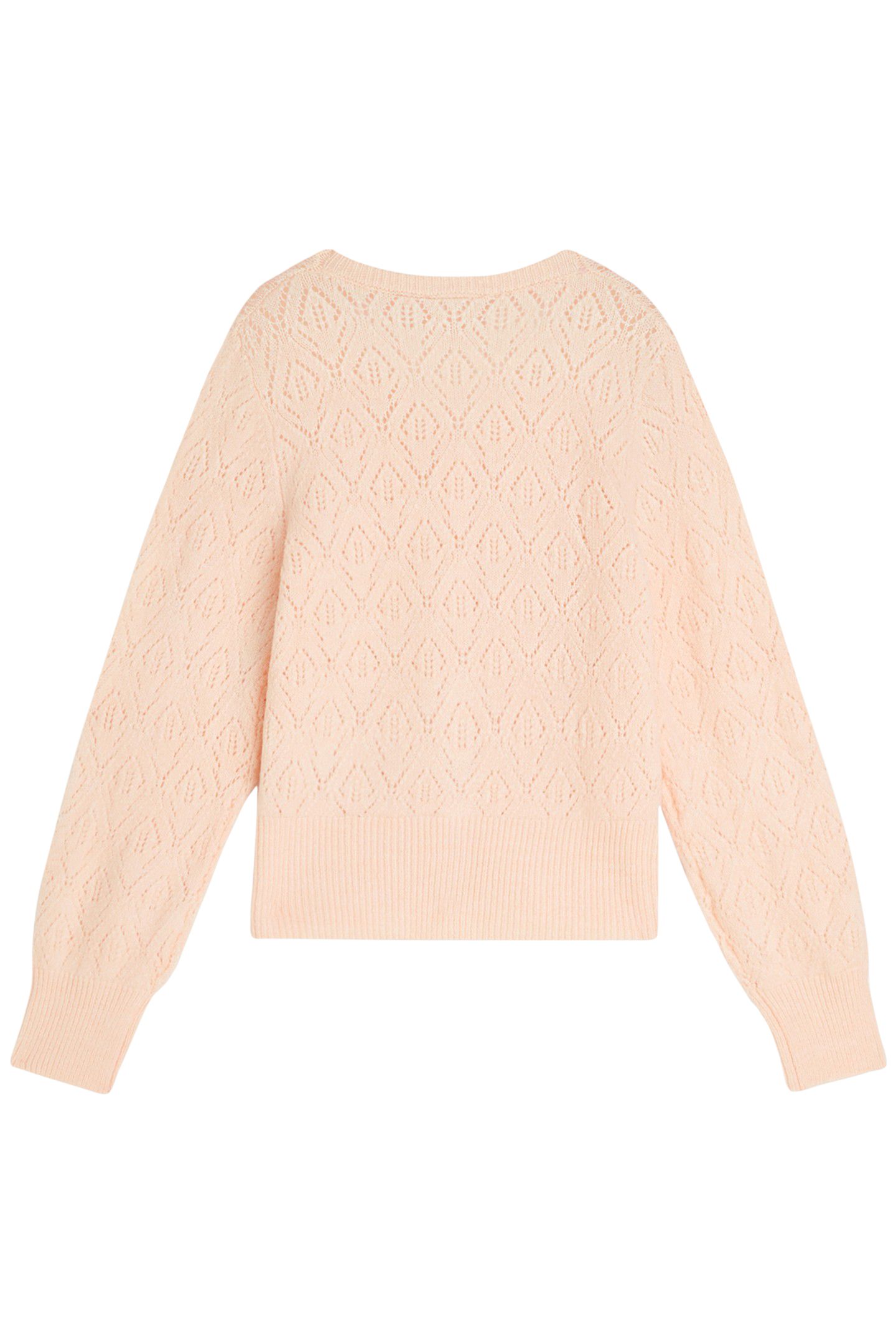 GIRLS POINTELLE SWEATER KNIT CARIDGAN EGGNOG 2