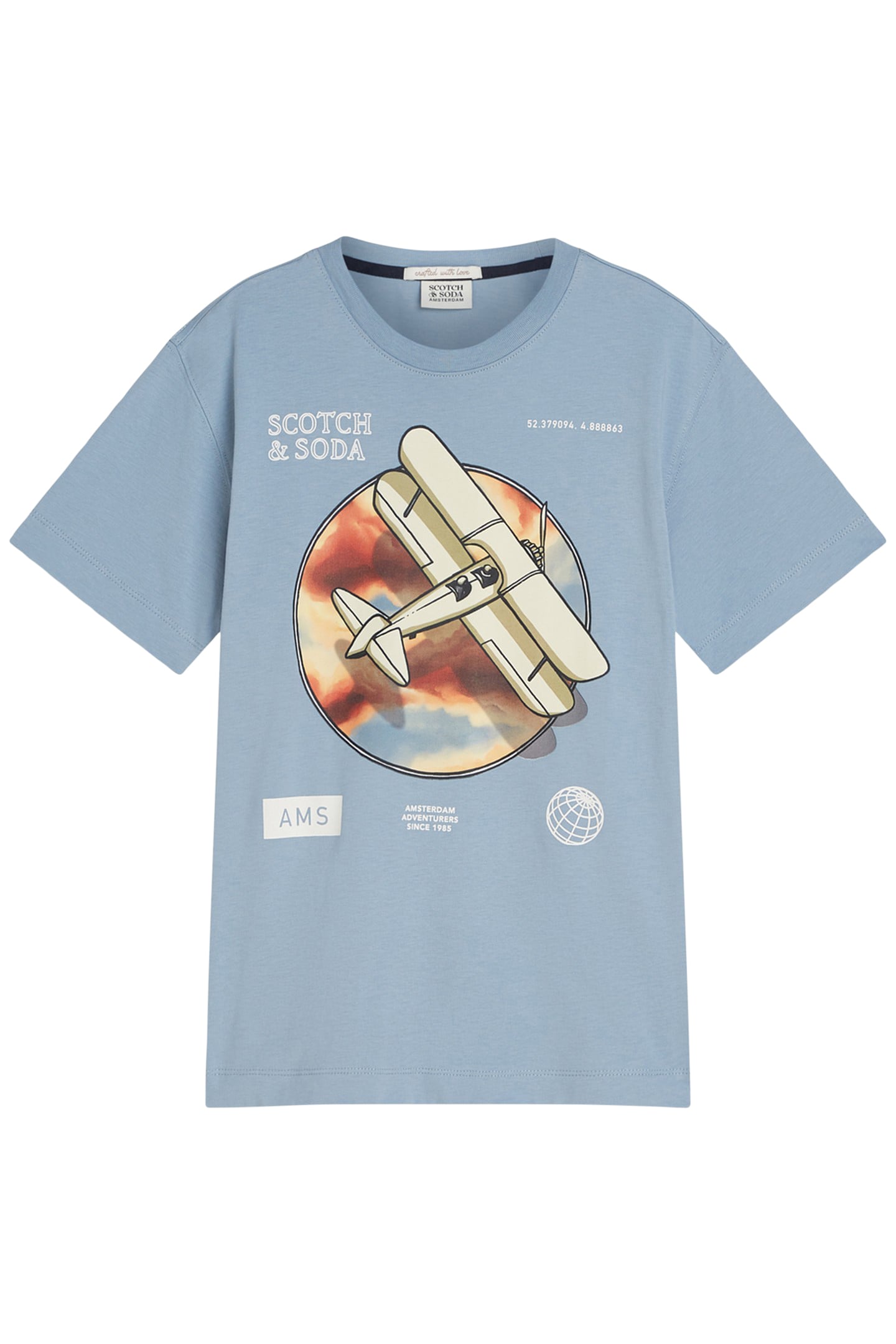 BOYS GRAPHIC TEE FADED DENIM 1