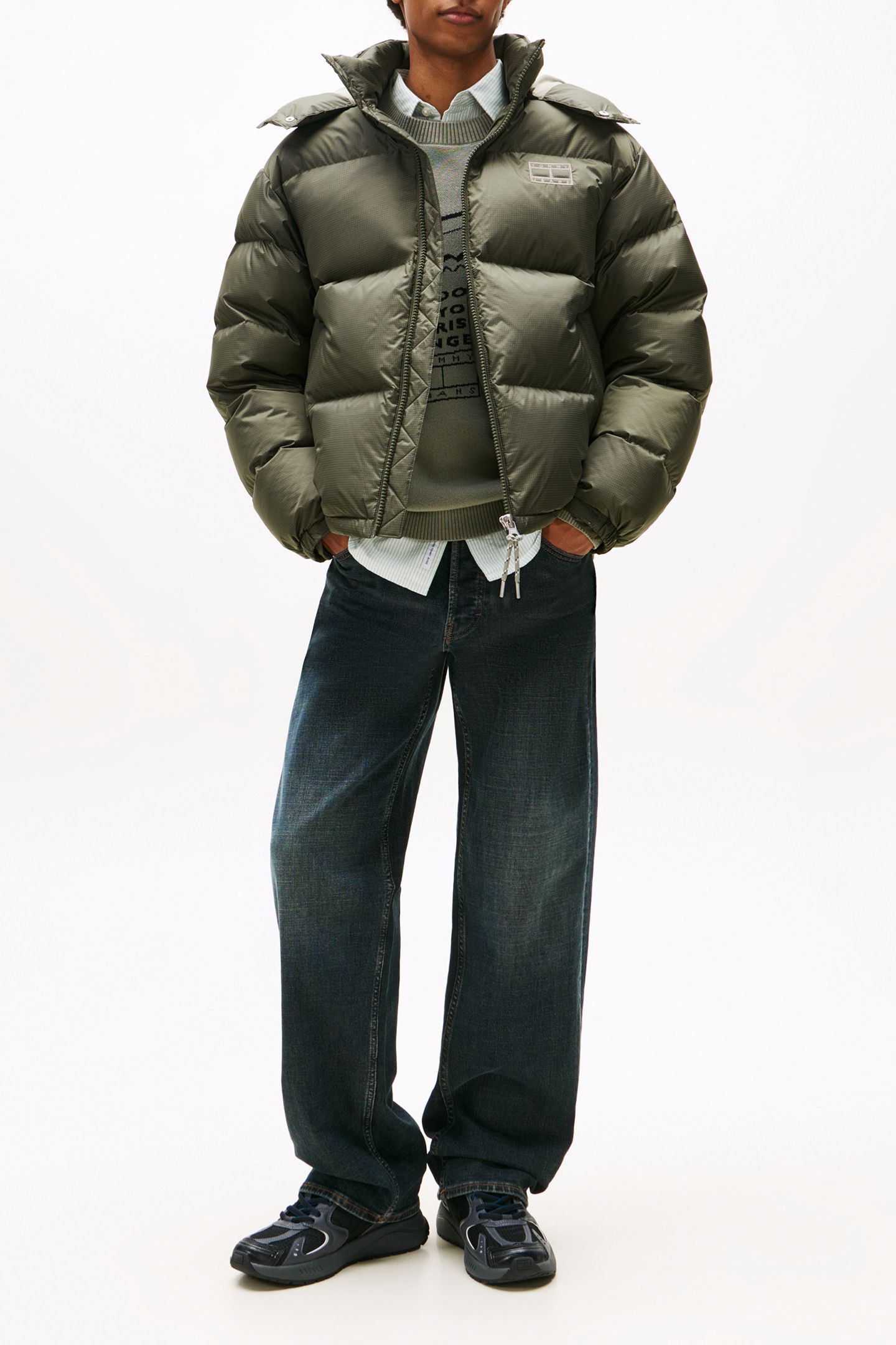 ALASKA DOWN PUFFER PEWTER GREEN 1