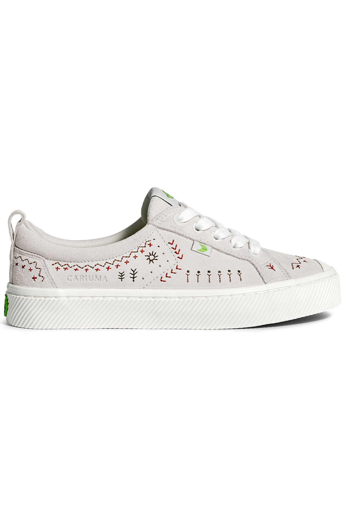 OCA SUEDE SMOKE WHITE EMBROIDERED 1