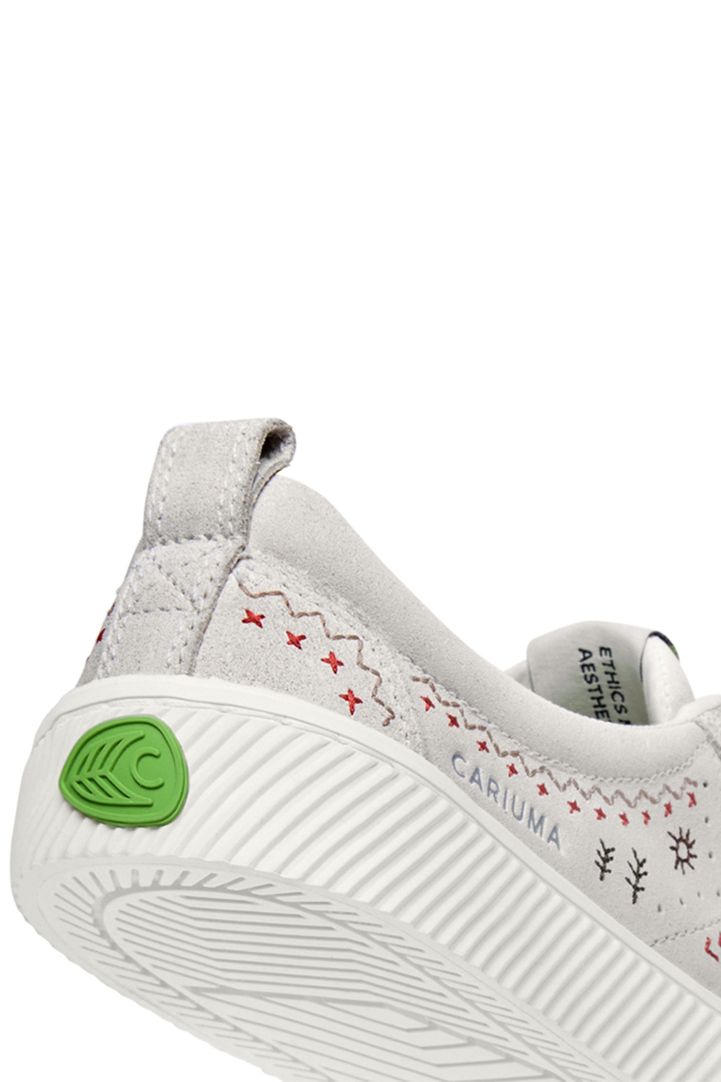 OCA SUEDE SMOKE WHITE EMBROIDERED 4