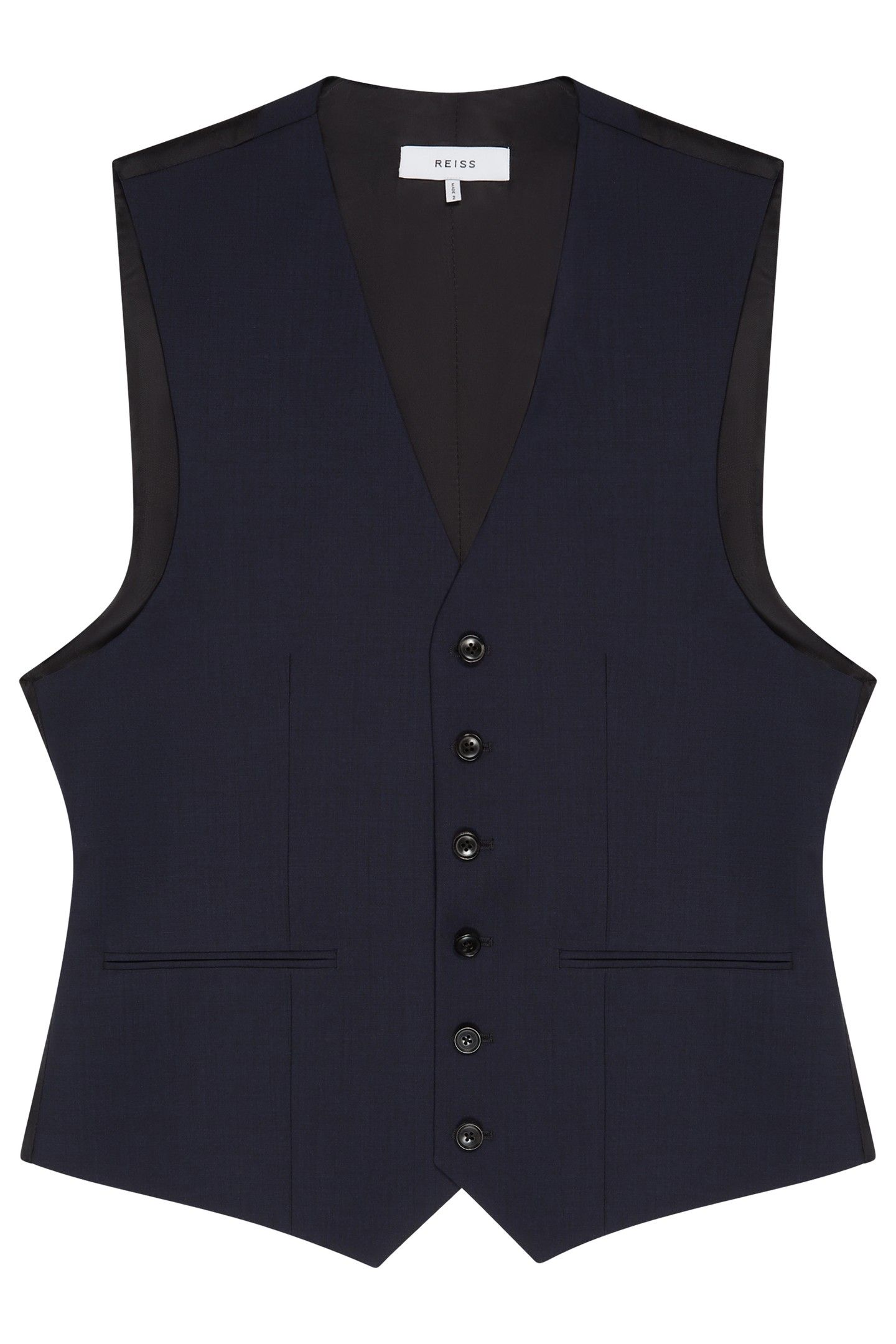 TRAVEL PLAIN WEAVE MODERN WAISTCOAT NAVY 8