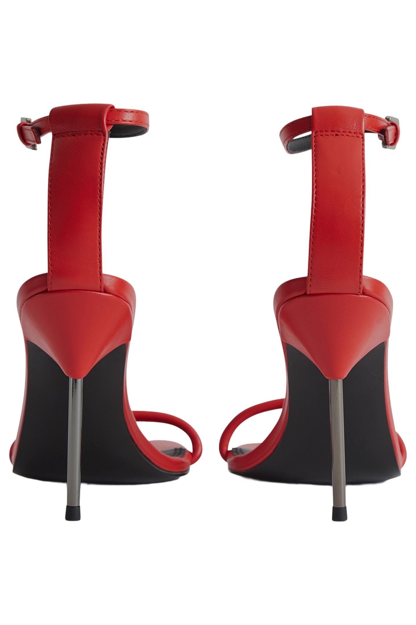 STRAPPY PIN HEEL SANDAL ORANGE 5