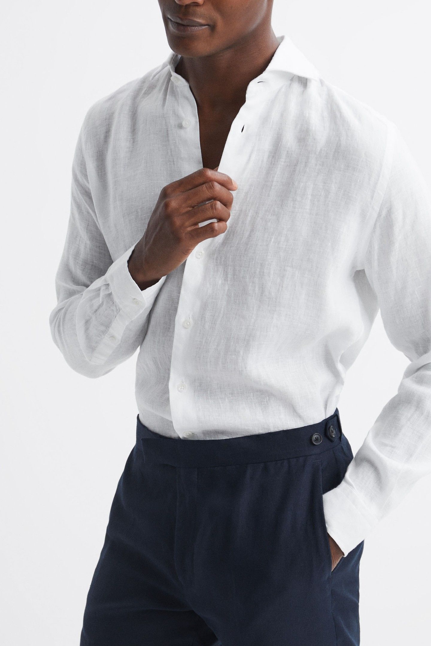 LONGSLEEVE LINEN SHIRT BLACK 2