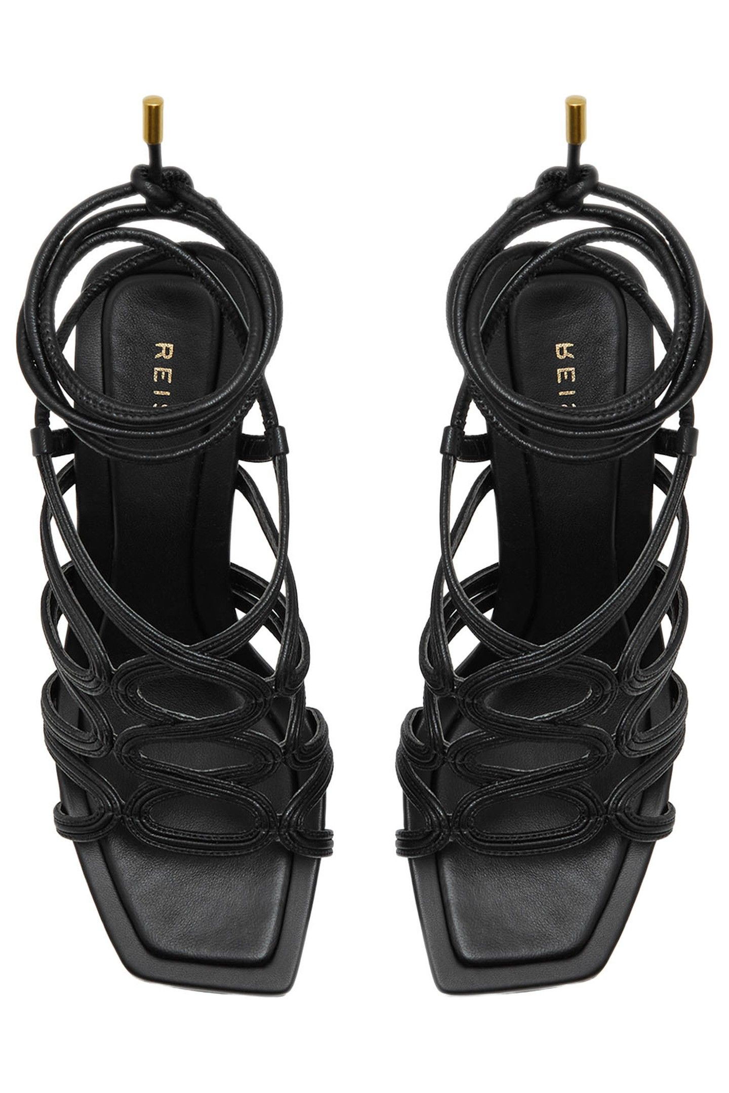 ROPE STRAP HEELED SANDAL BLACK 7