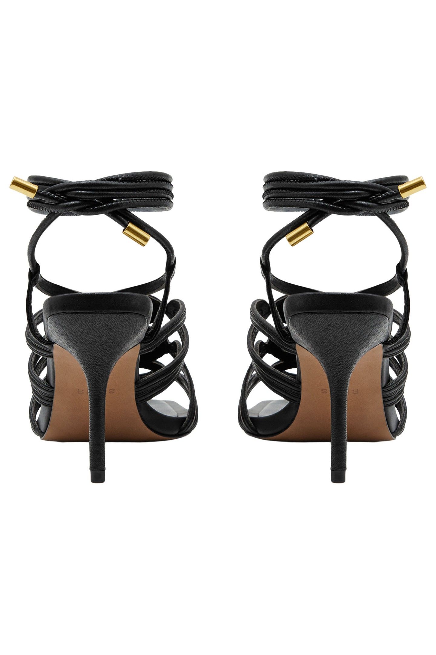 ROPE STRAP HEELED SANDAL BLACK 8