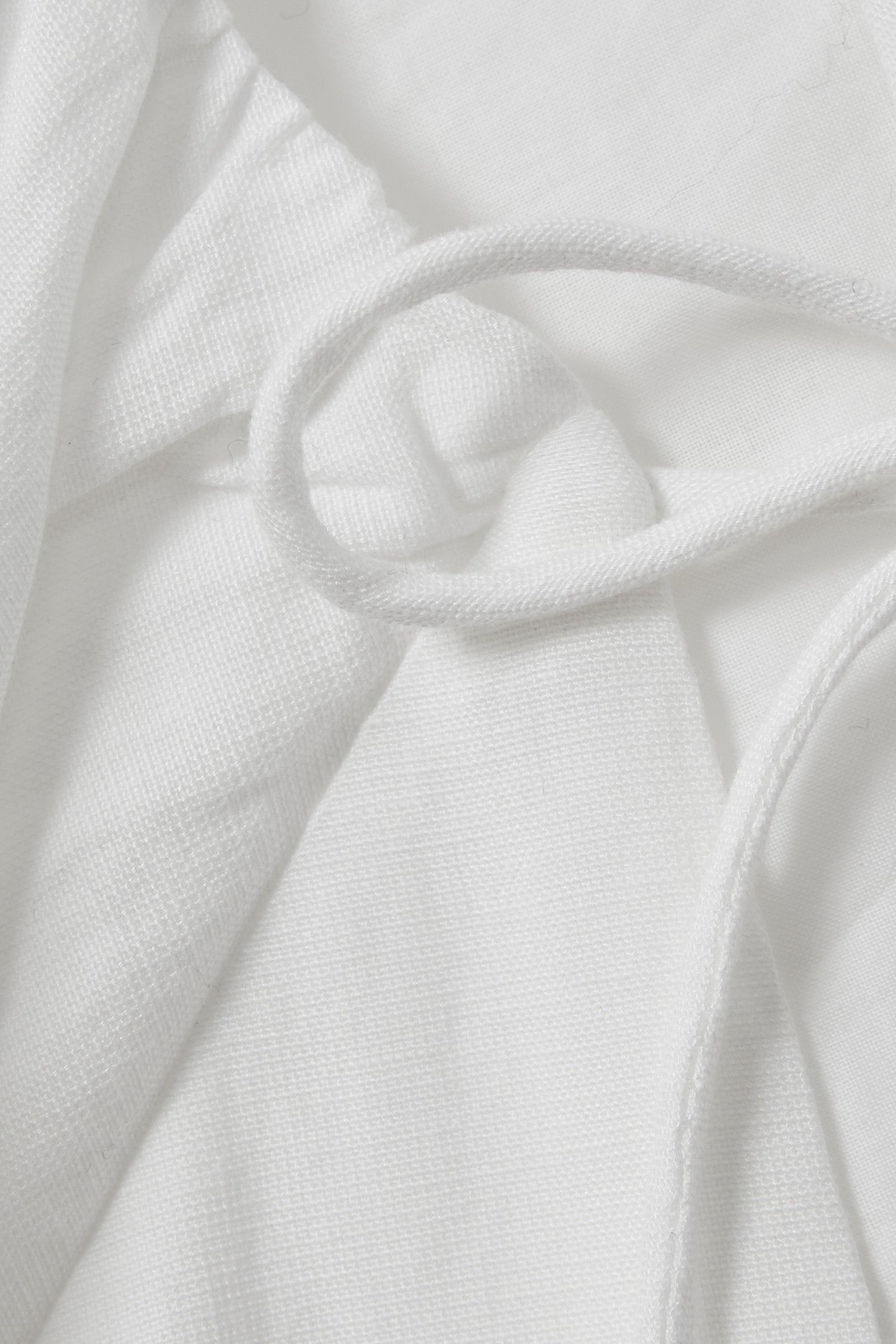 COTTON PUFF SLEEVE DRESS WHITE 5