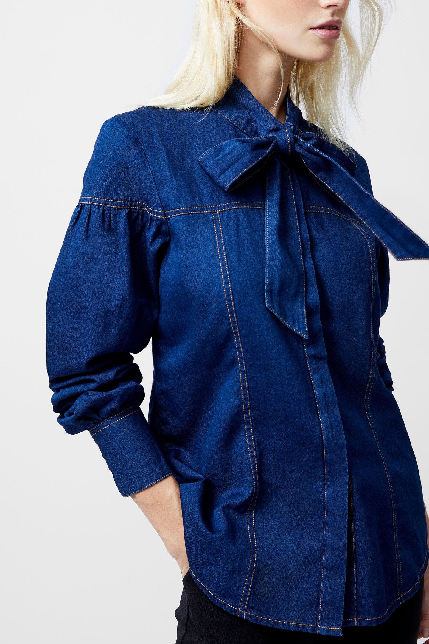 ZAVES CHAMBRAY BUTTON THROUGH CLEAN INDIGO DENIM 2