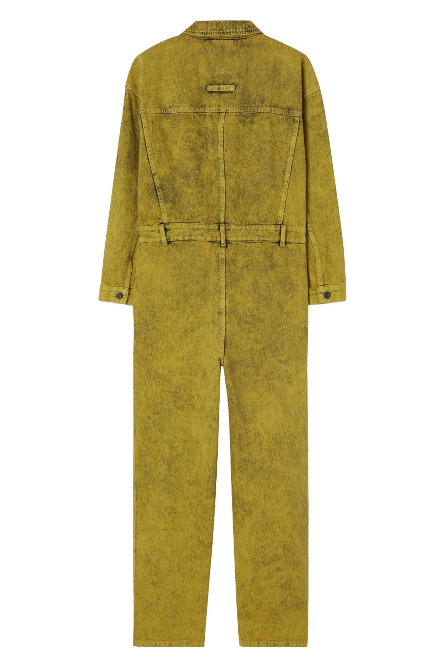 MILESTONE JUMPSUIT WITH SHIRT COLLAR YELLOW OVERDYE 2
