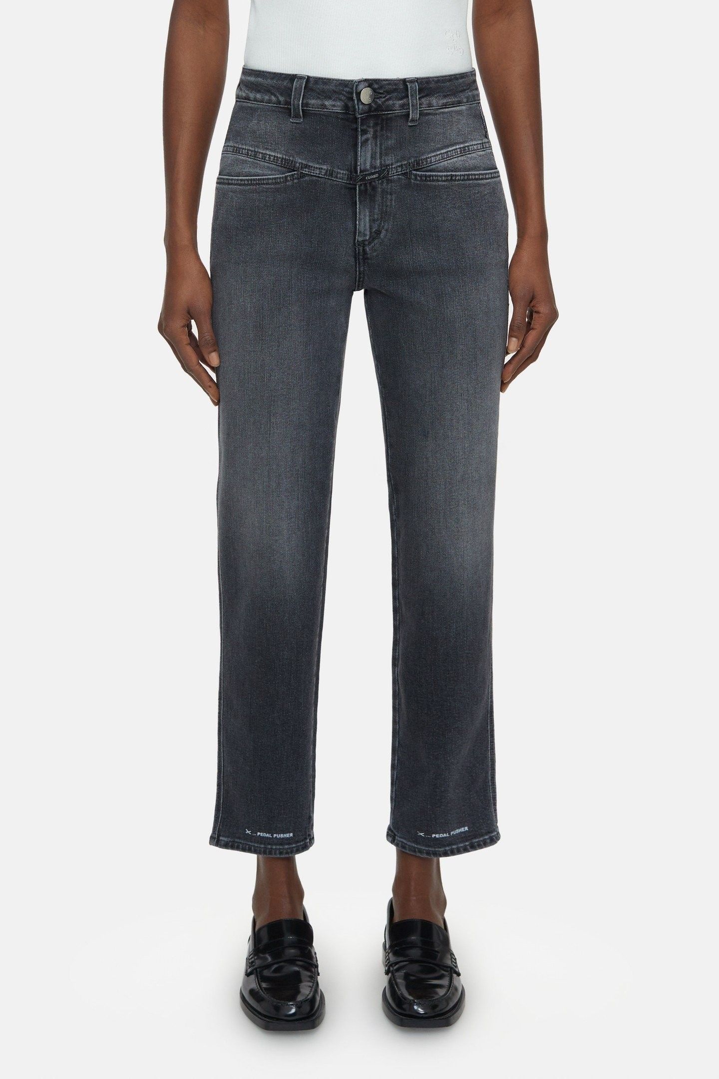 PEDAL PUSHER JEANS MID GREY 1