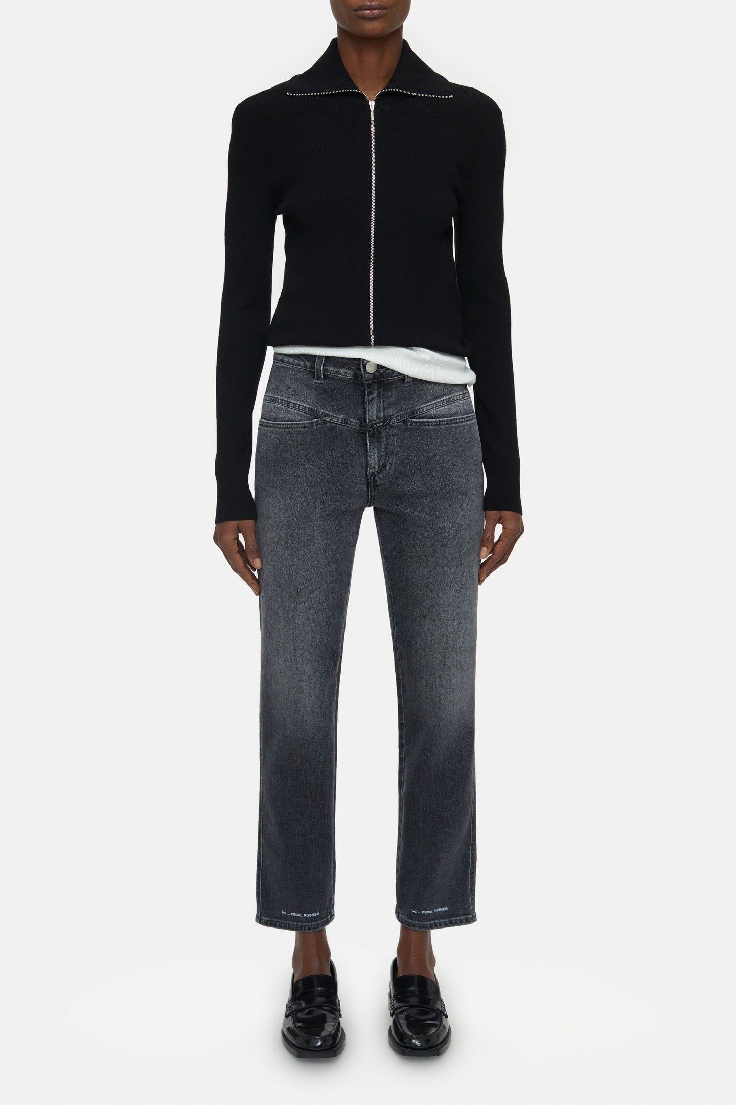 PEDAL PUSHER JEANS MID GREY 2
