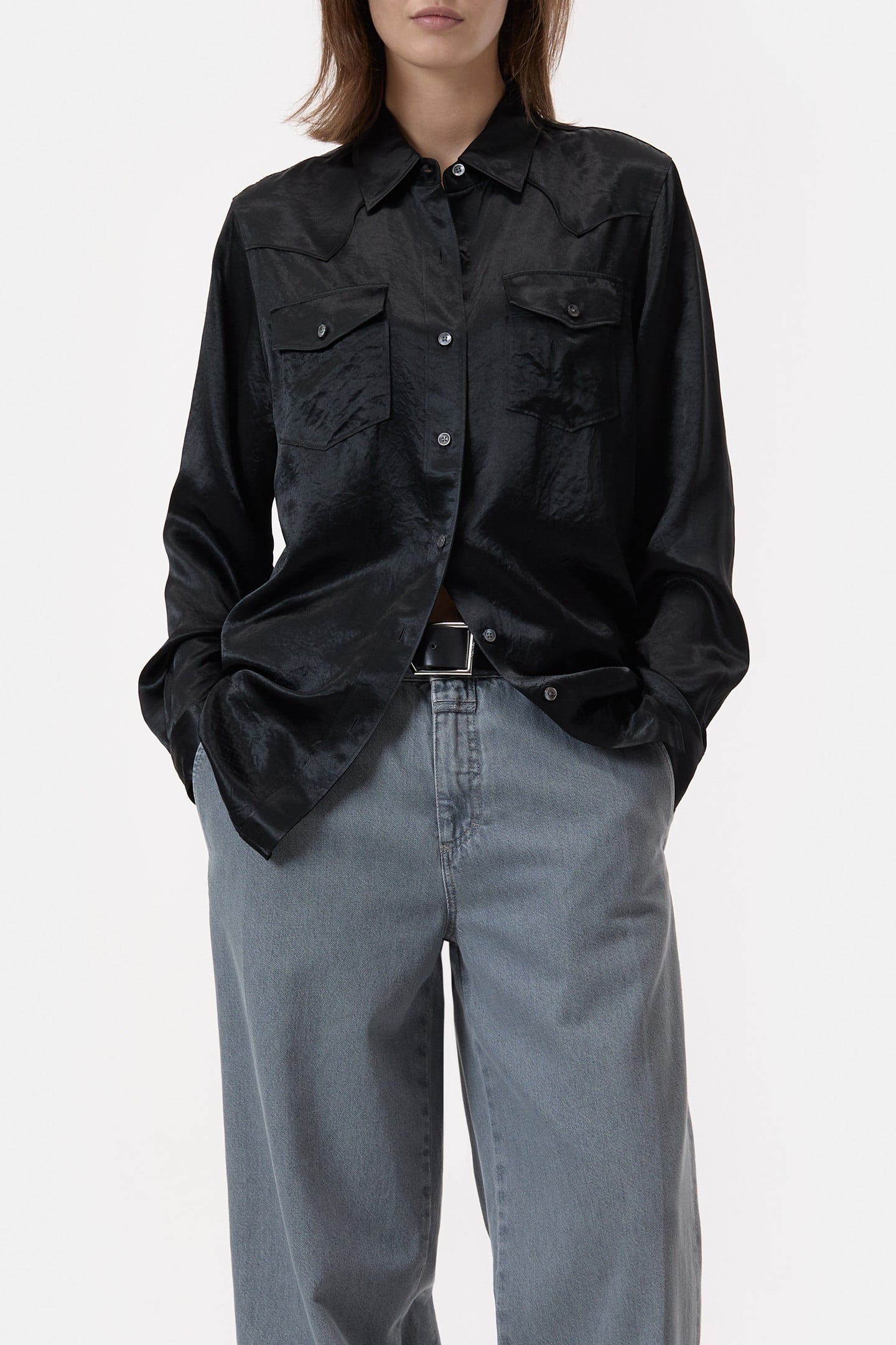 WESTERN SHIRT & BLOUSES BLACK 1