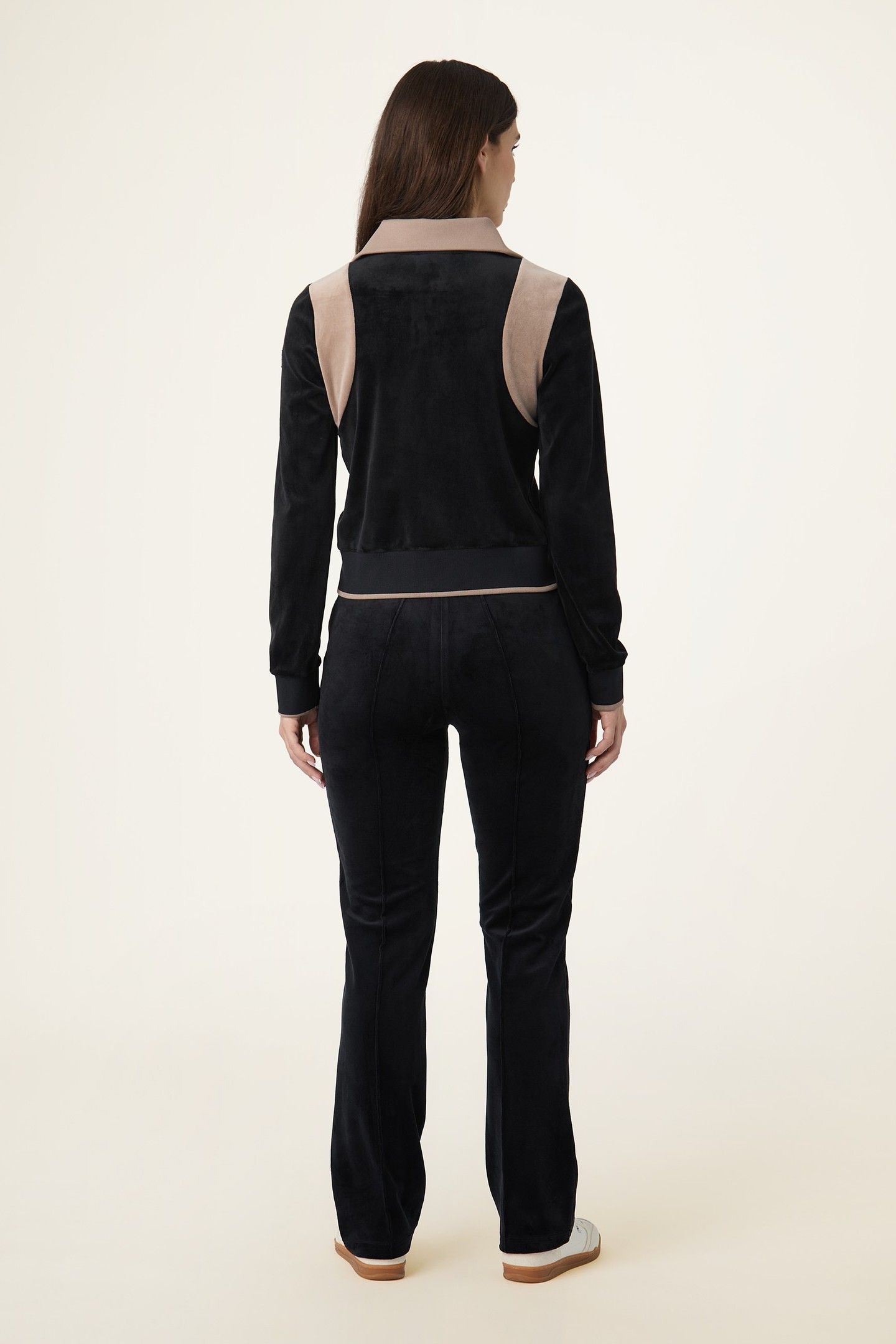 ADRIANO STRAIGHT VELOUR TRACK PANTS BLACK 3