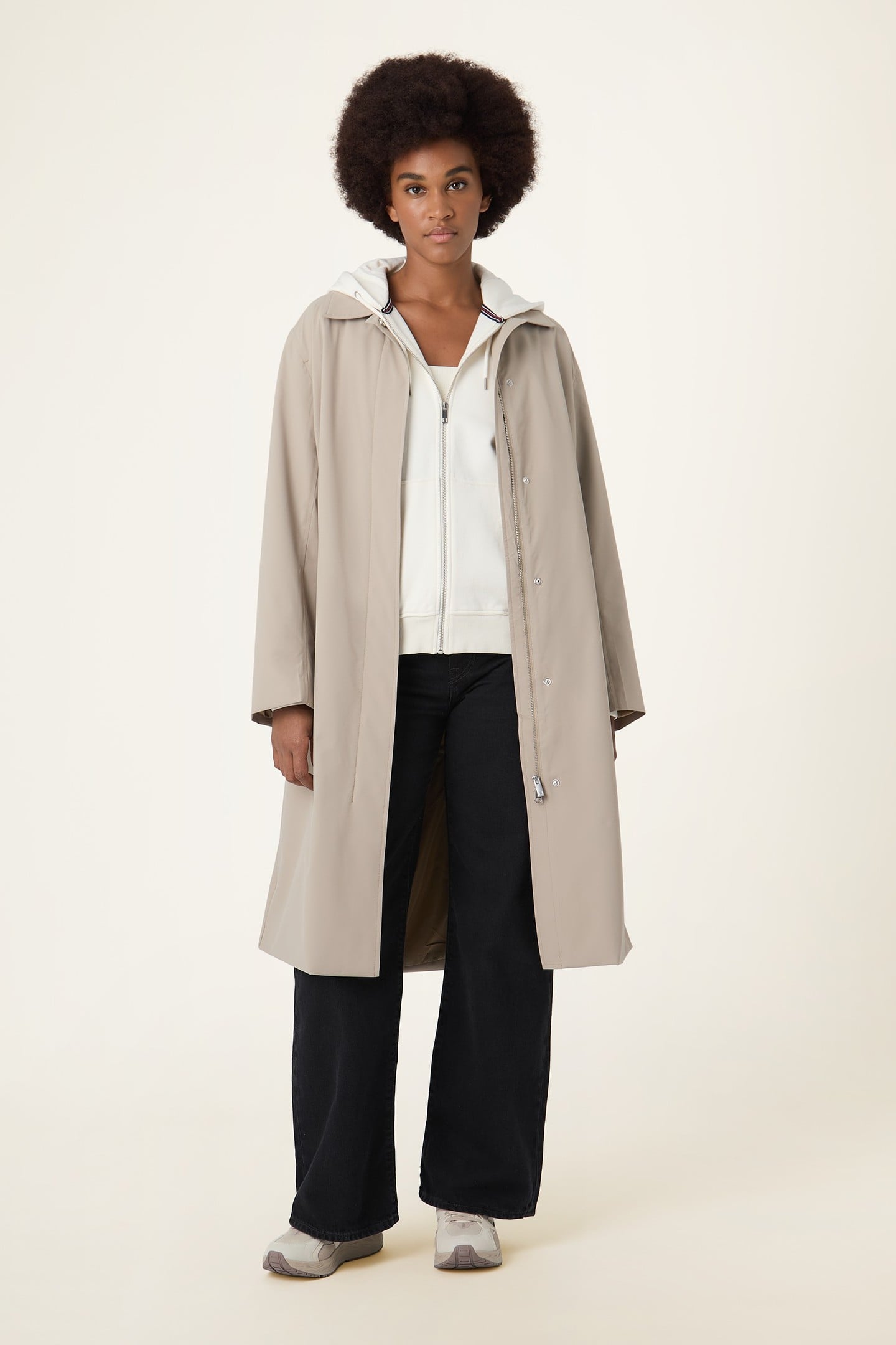 LAGRIO LOOSE ZIP HOODIE EGRET 3