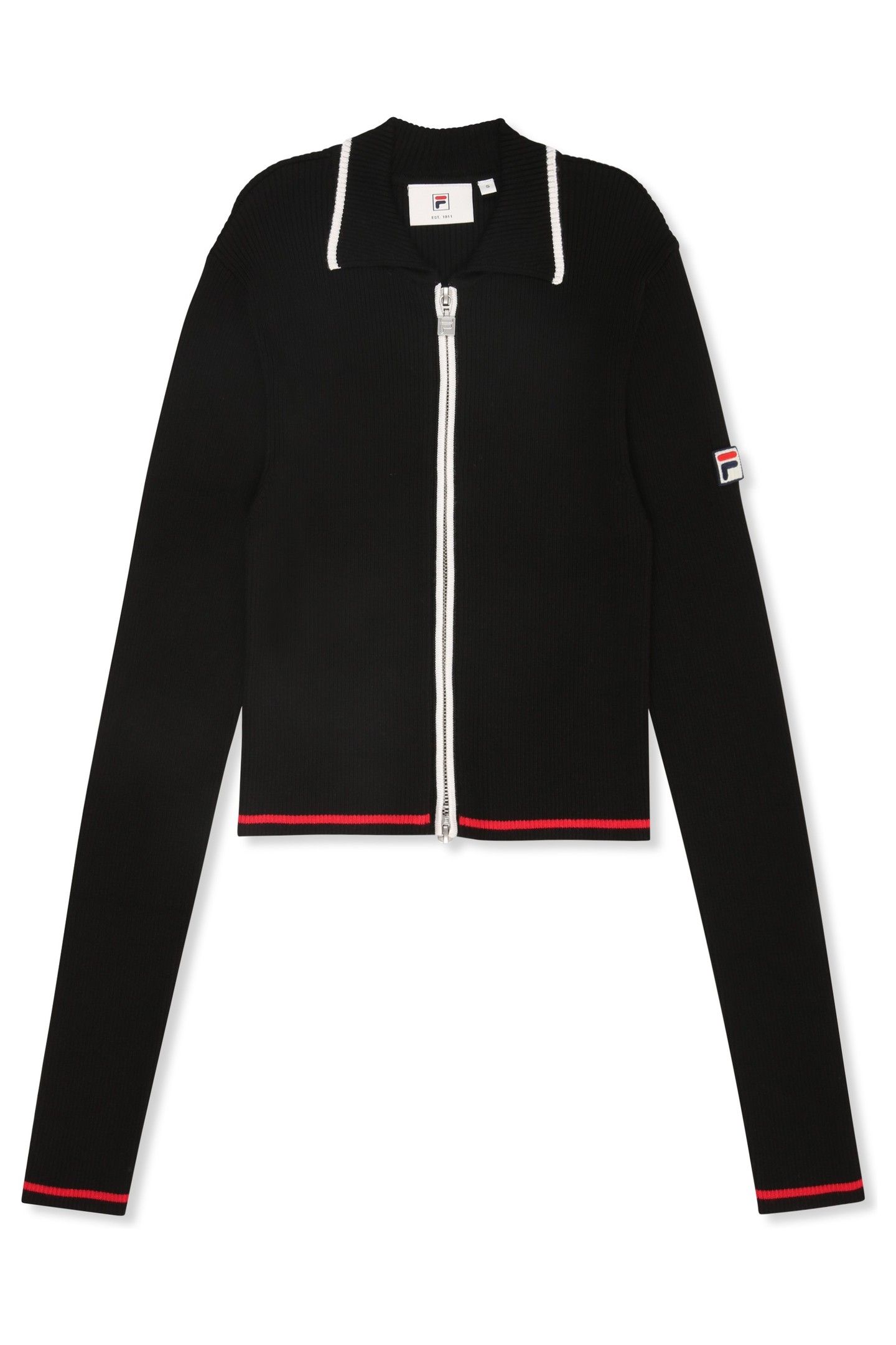 SIMONTE SLIM FULL-ZIP KNIT CARDIGAN BLACK 5