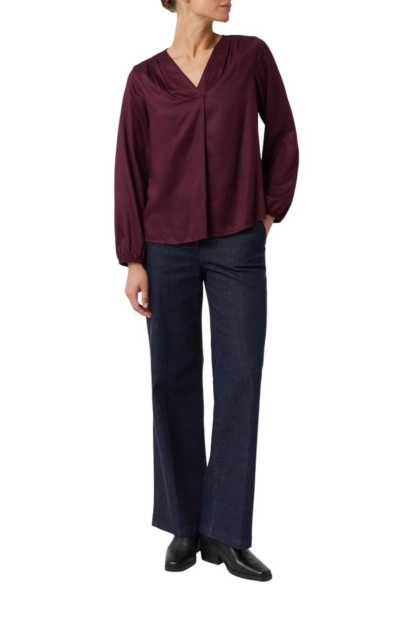 COMMA BLOUSES BURGUNDY 2