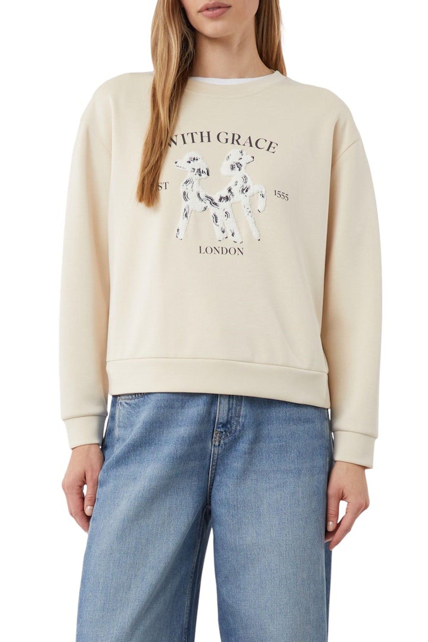 COMMA SWEATSHIRTS BEIGE 1