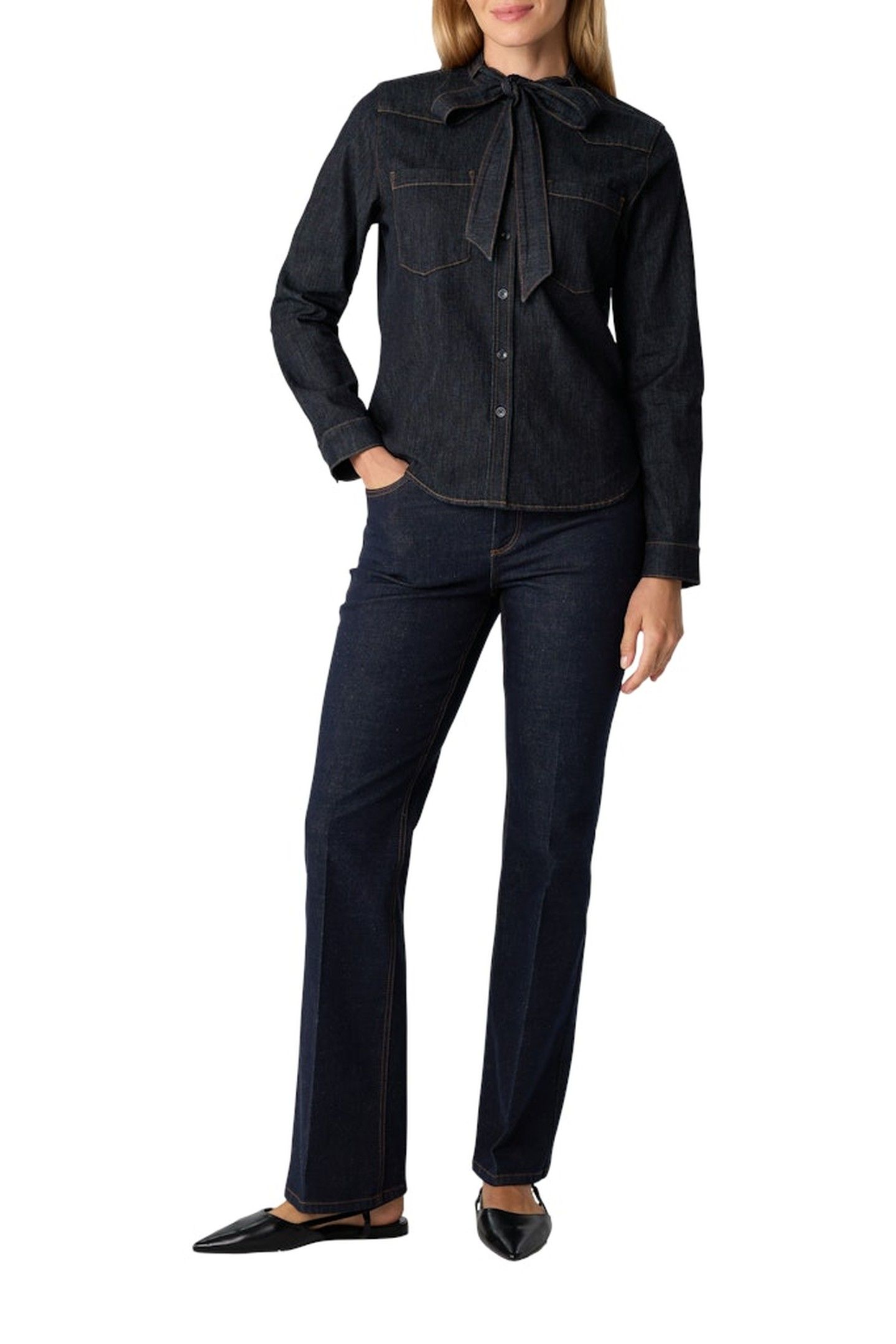 COMMA BLOUSES BLUE DENIM 2