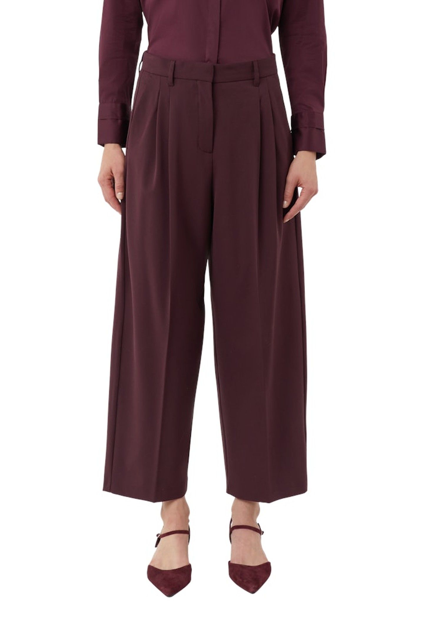 COMMA PANTS BURGUNDY 1