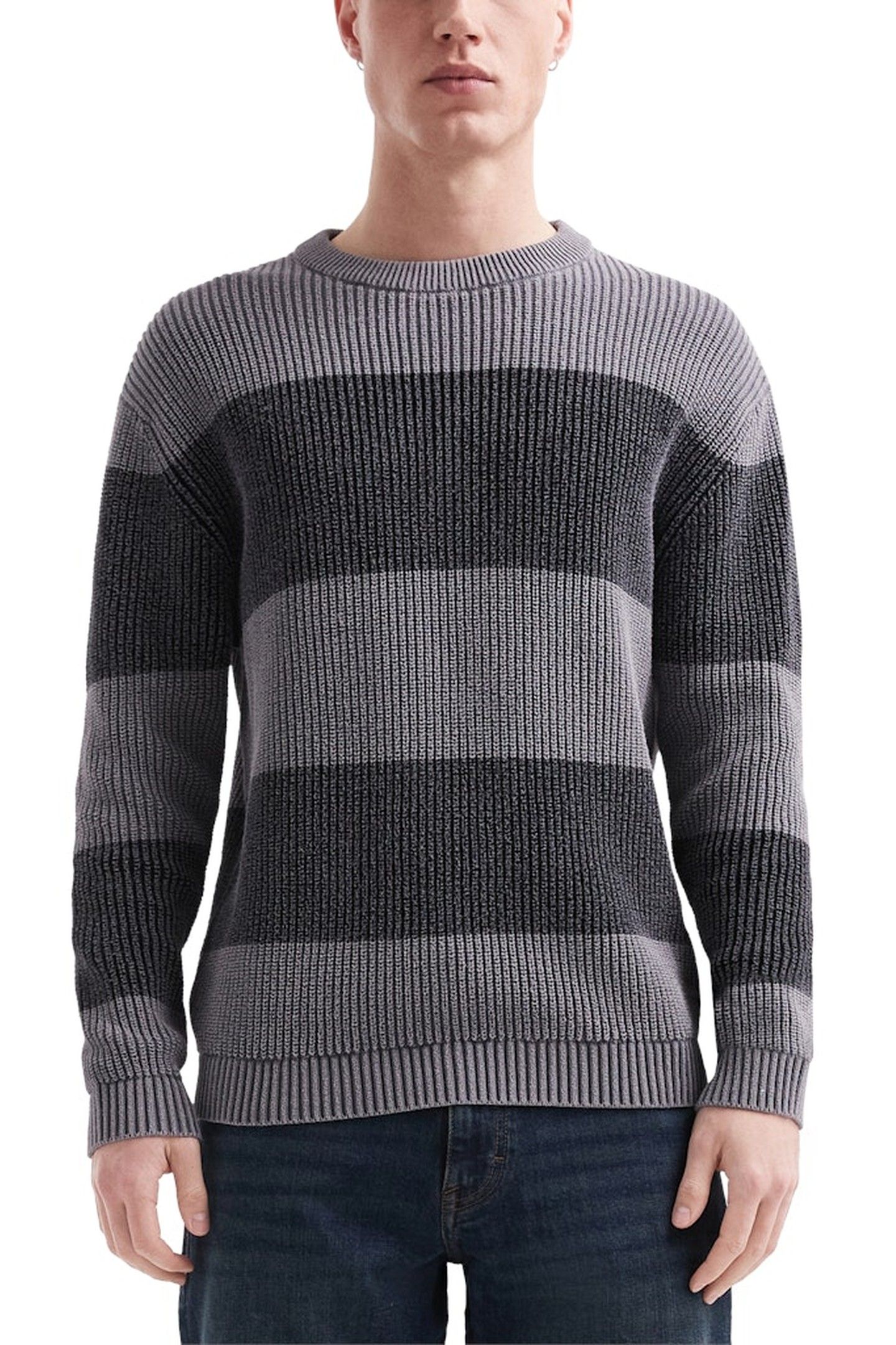 S.OLIVER-QS PULLOVER GREY/BLACK 1
