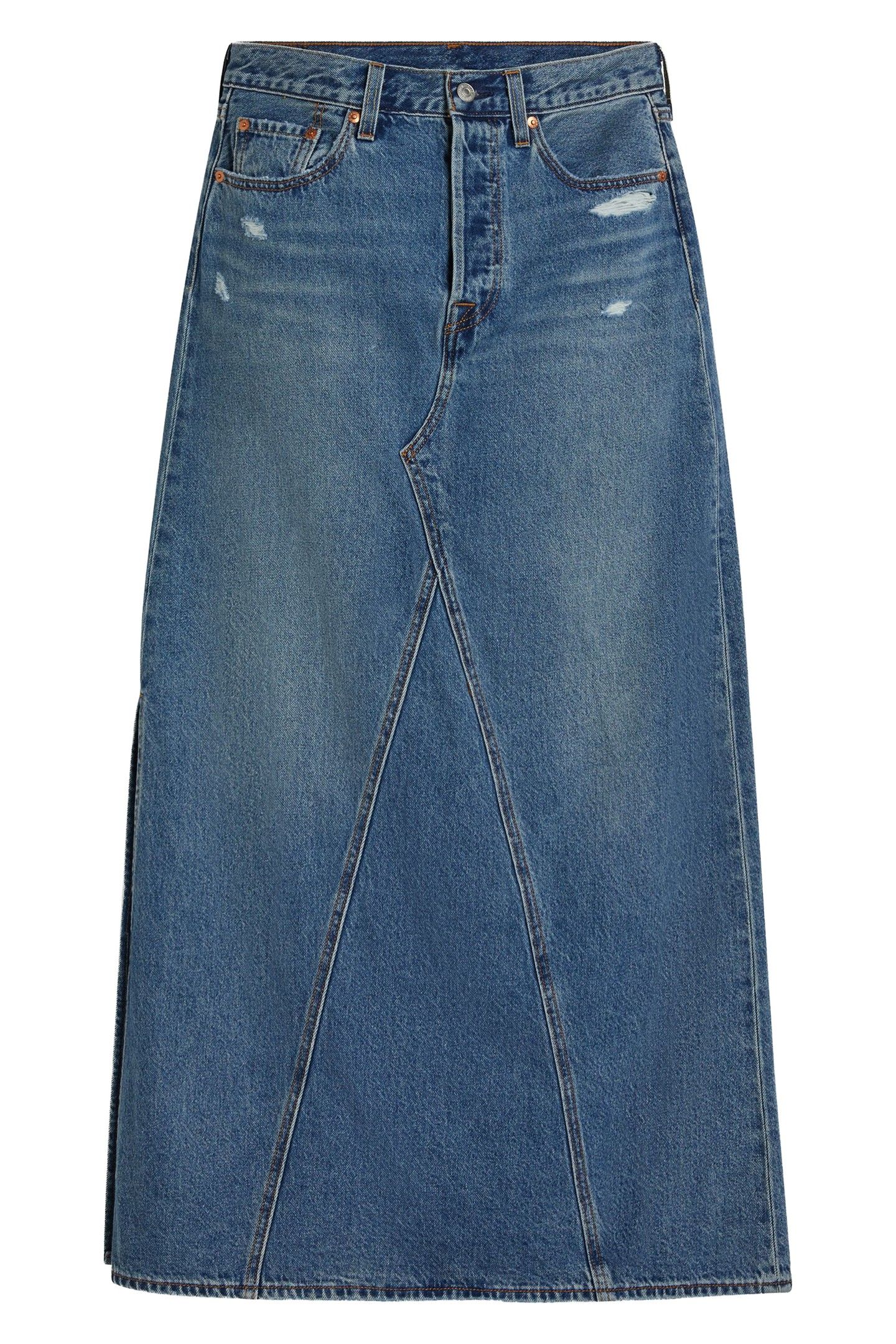 LONG ICON SKIRT MED INDIGO 5