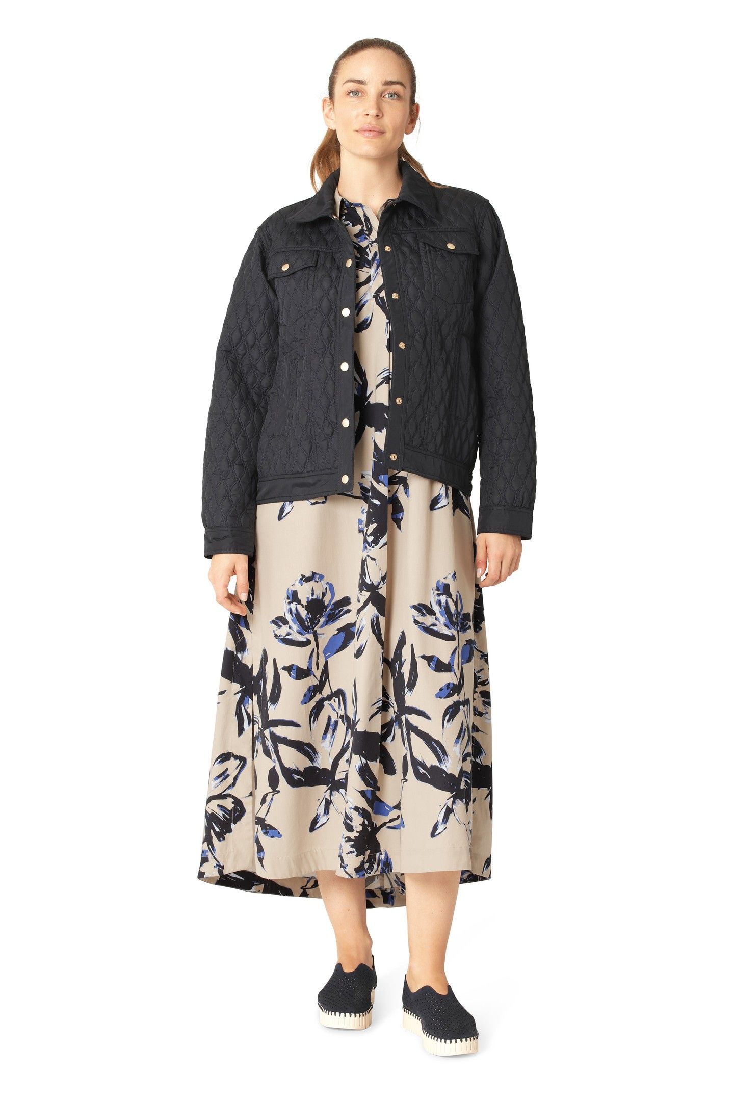 ALLY03 QUILT JACKETS DARK INDIGO 1