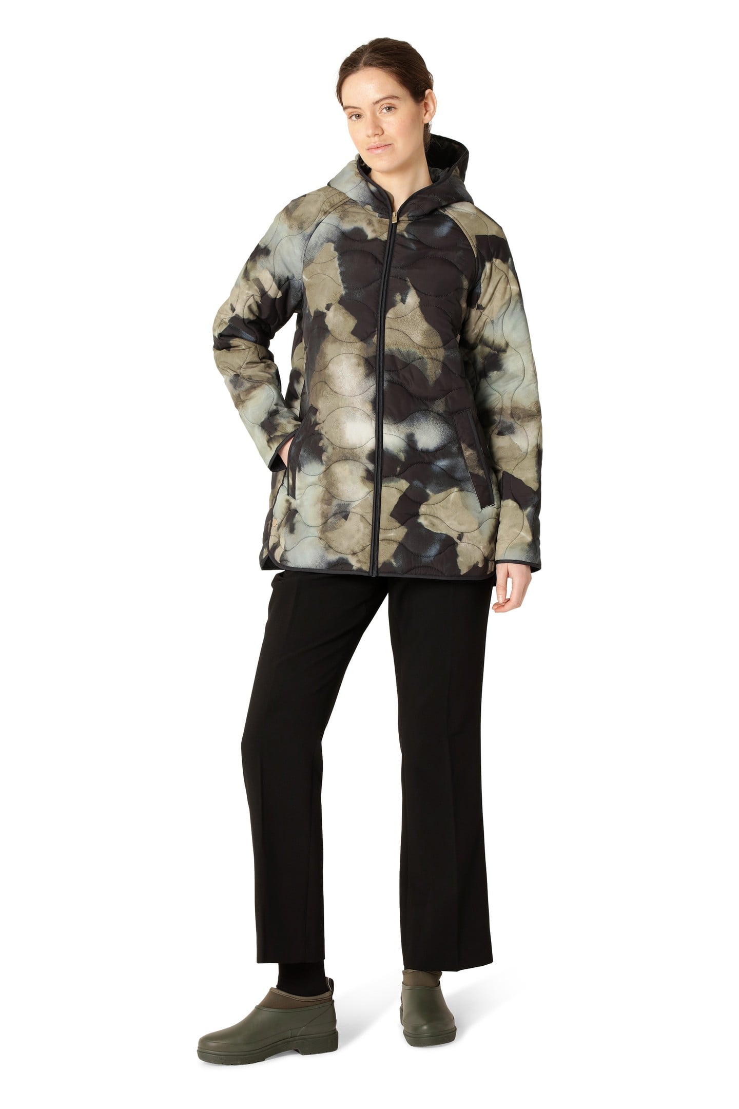 QUILTED07P QUILT JACKETS MOSS PRINT 1