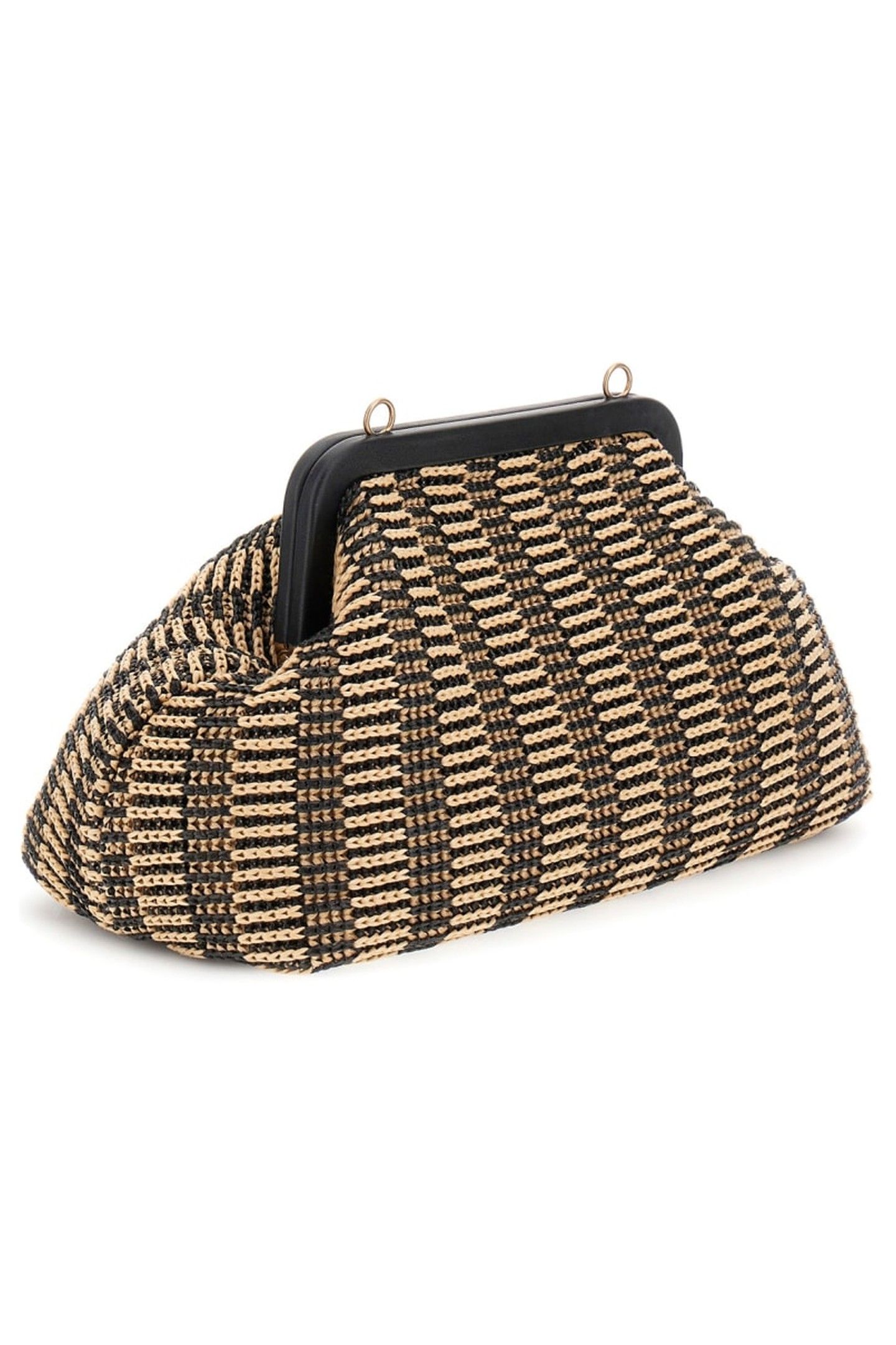 MARCIANO BY GUESS RAFFIA POUCH BLACK/NATURAL 5