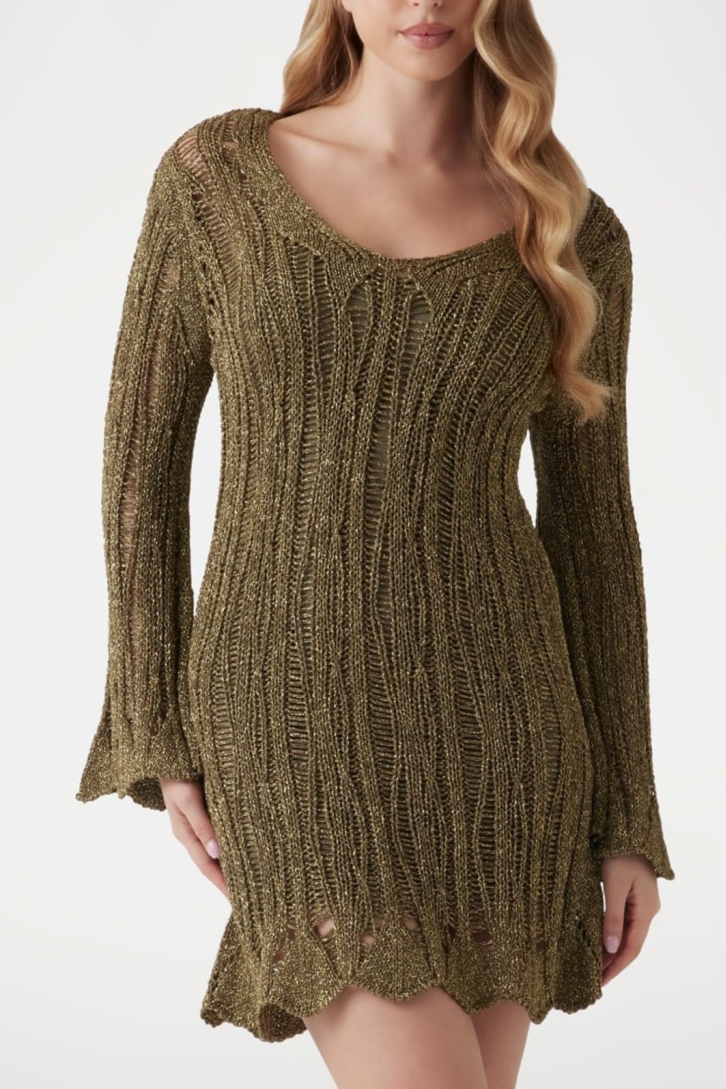 MARCIANO BY GUESS LUCKY LS FLARE MINI ARMY OLIVE + GOLD LU 3