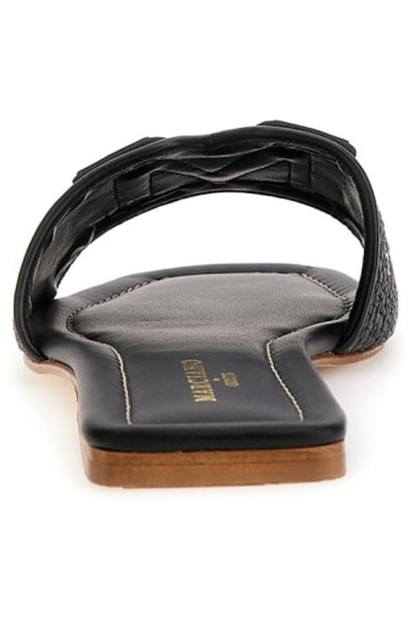 MARCIANO BY GUESS RAMADA RAFIA SLIDE JET BLACK 5