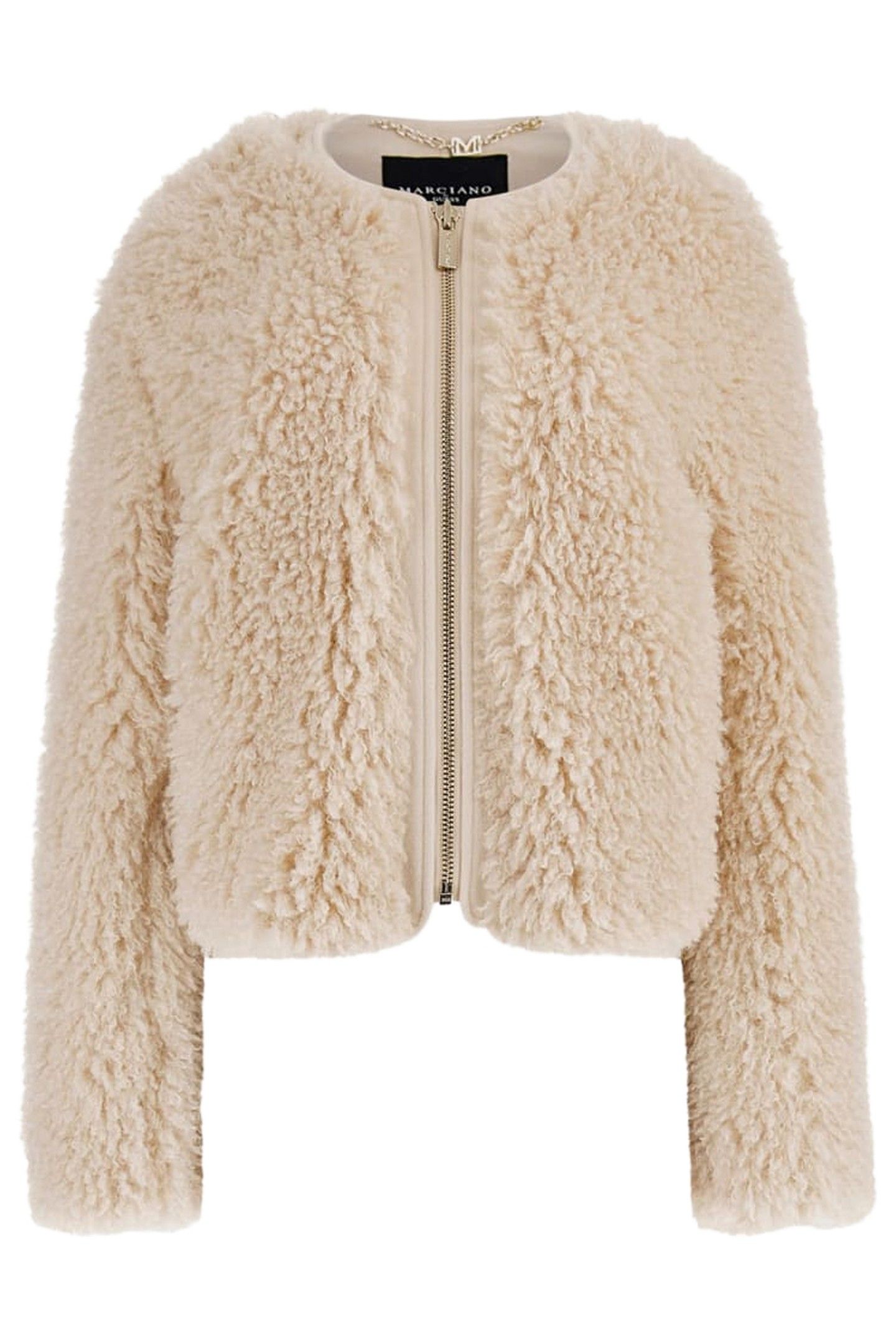 MARCIANO BY GUESS CHANTAL SHORT FAUX F CREAM MULTI 7