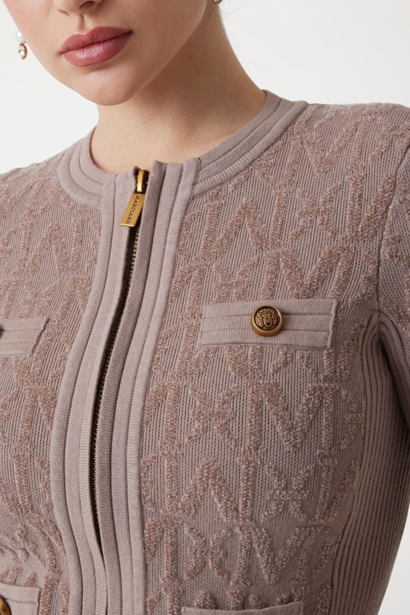 MARCIANO BY GUESS HERMIONE CHENILLE ZI SILK TAUPE 6
