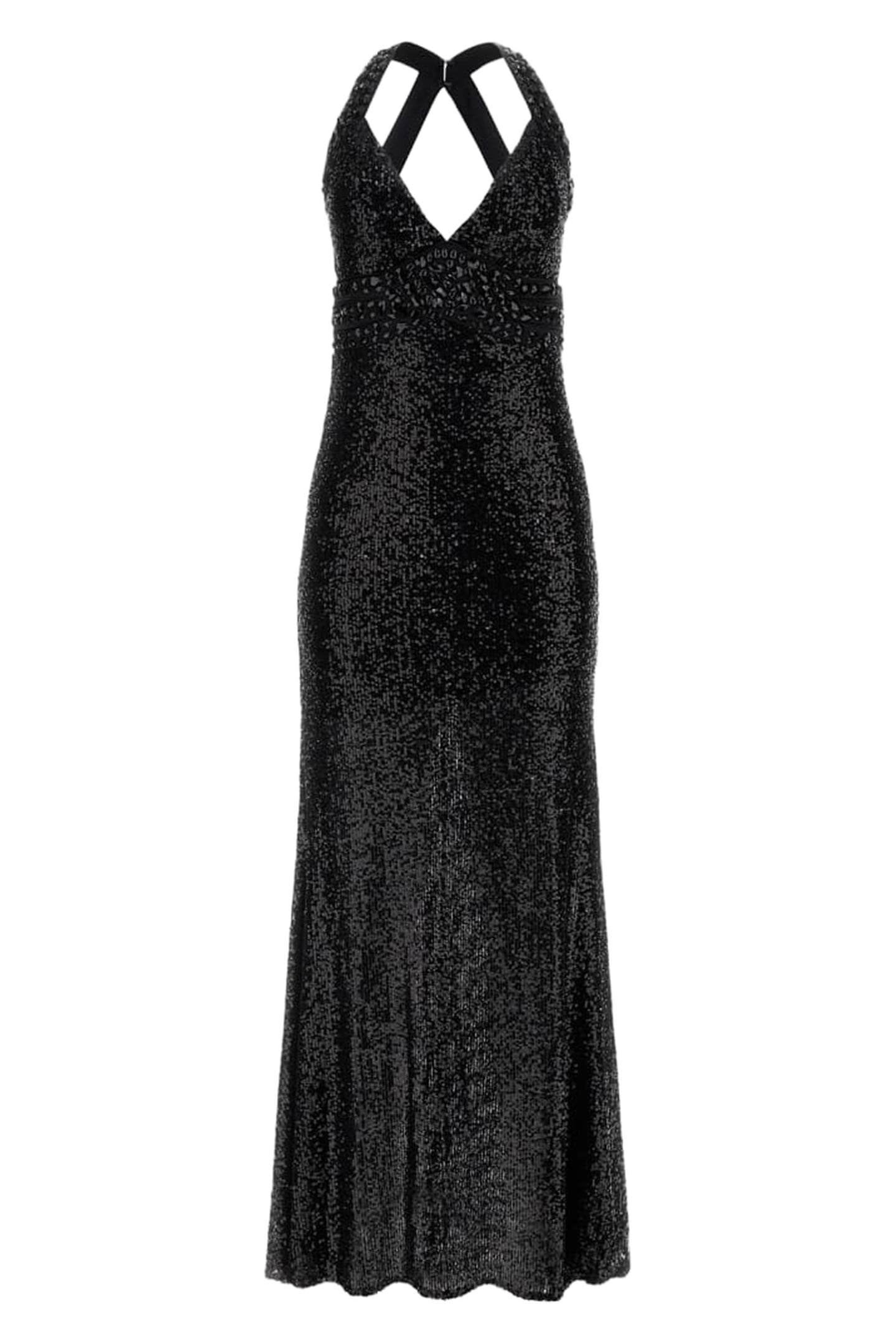 MARCIANO BY GUESS MILANA SEQUIN GOWN JET BLACK 6