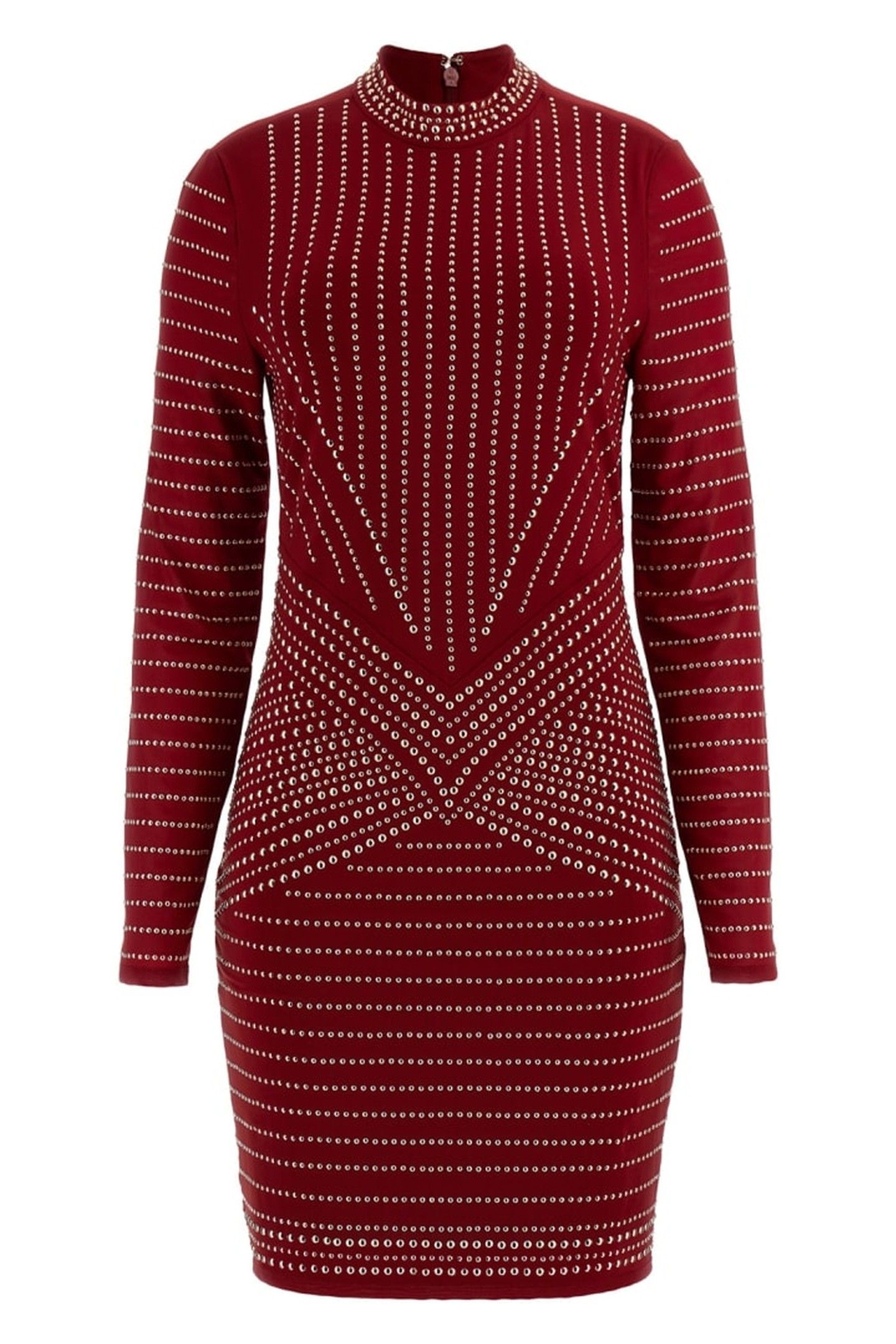 MARCIANO BY GUESS KRISTAL DRESS DARK JAM RED 5