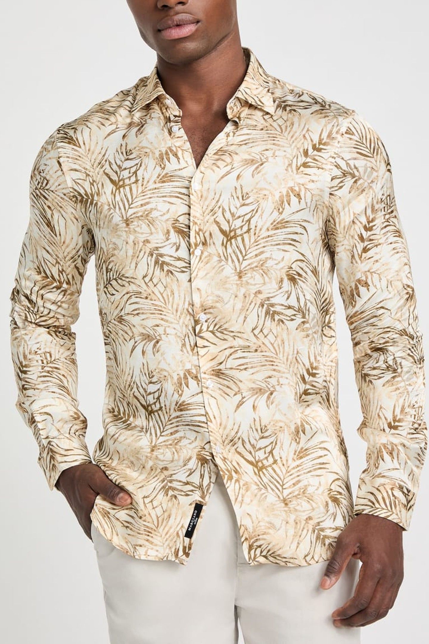 MARCIANO BY GUESS BENNY NEW COLLAR PAU ECRU SAND FOLIAGE PR 1