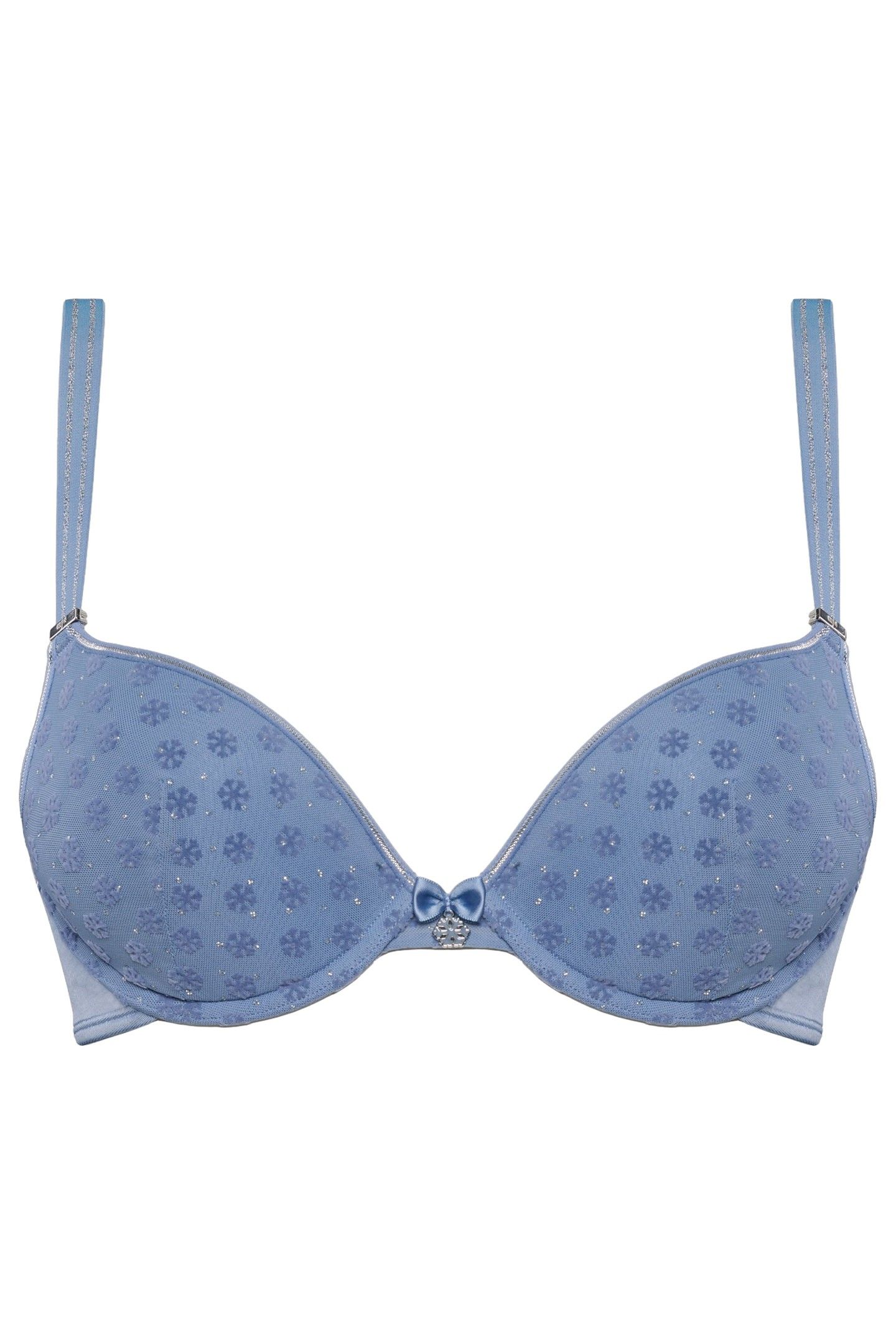 SNOWFLAKE POWDER BLUE PUSH UP BRA 5