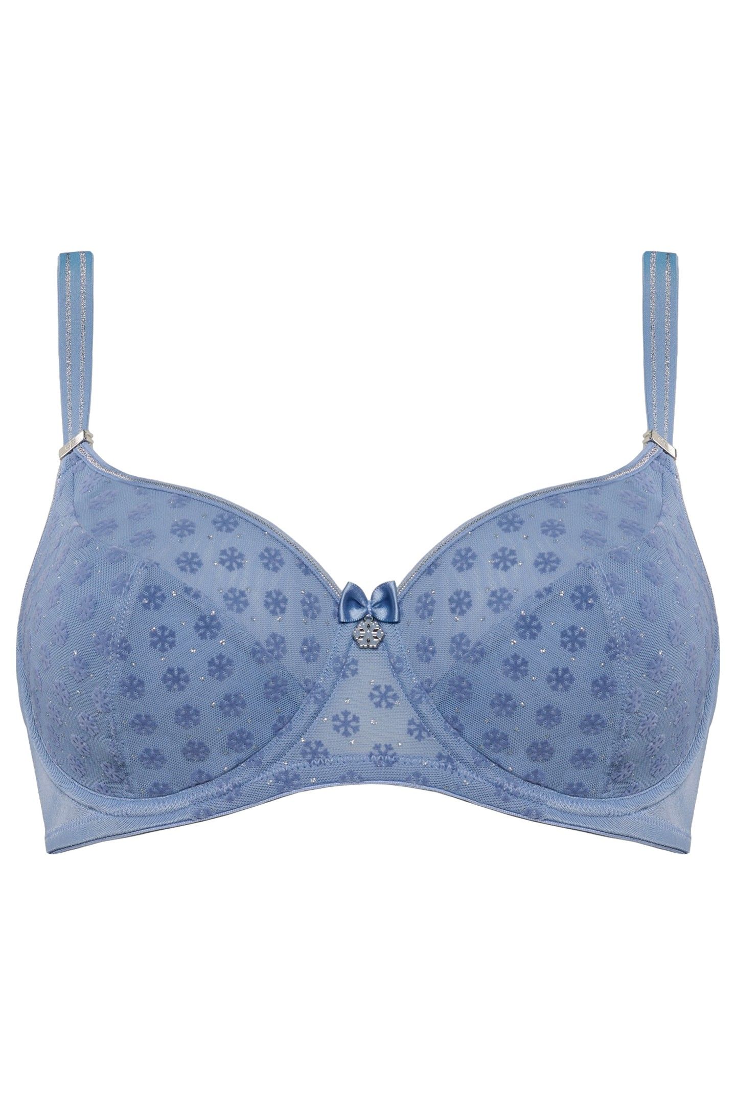SNOWFLAKE POWDER BLUE PLUNGE BALCONY BRA 3