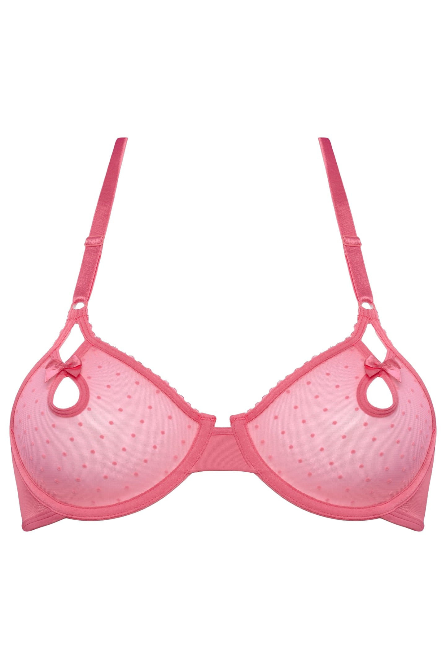 PEEKABOO PINK LEMONADE PLUNGE BALCONY BRA 3