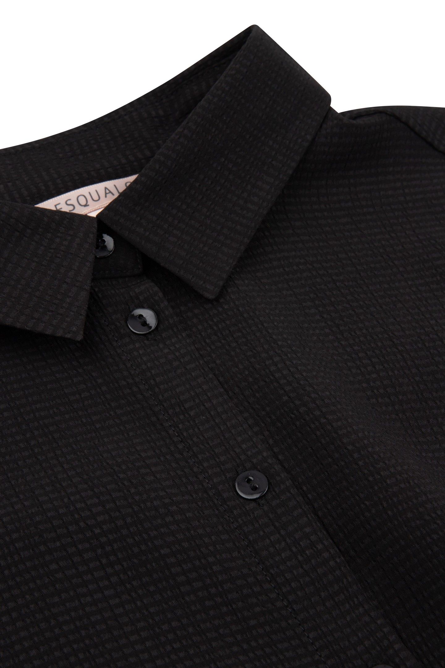 BLOUSE BASIC STRUCTURED FABRIC BLACK 5