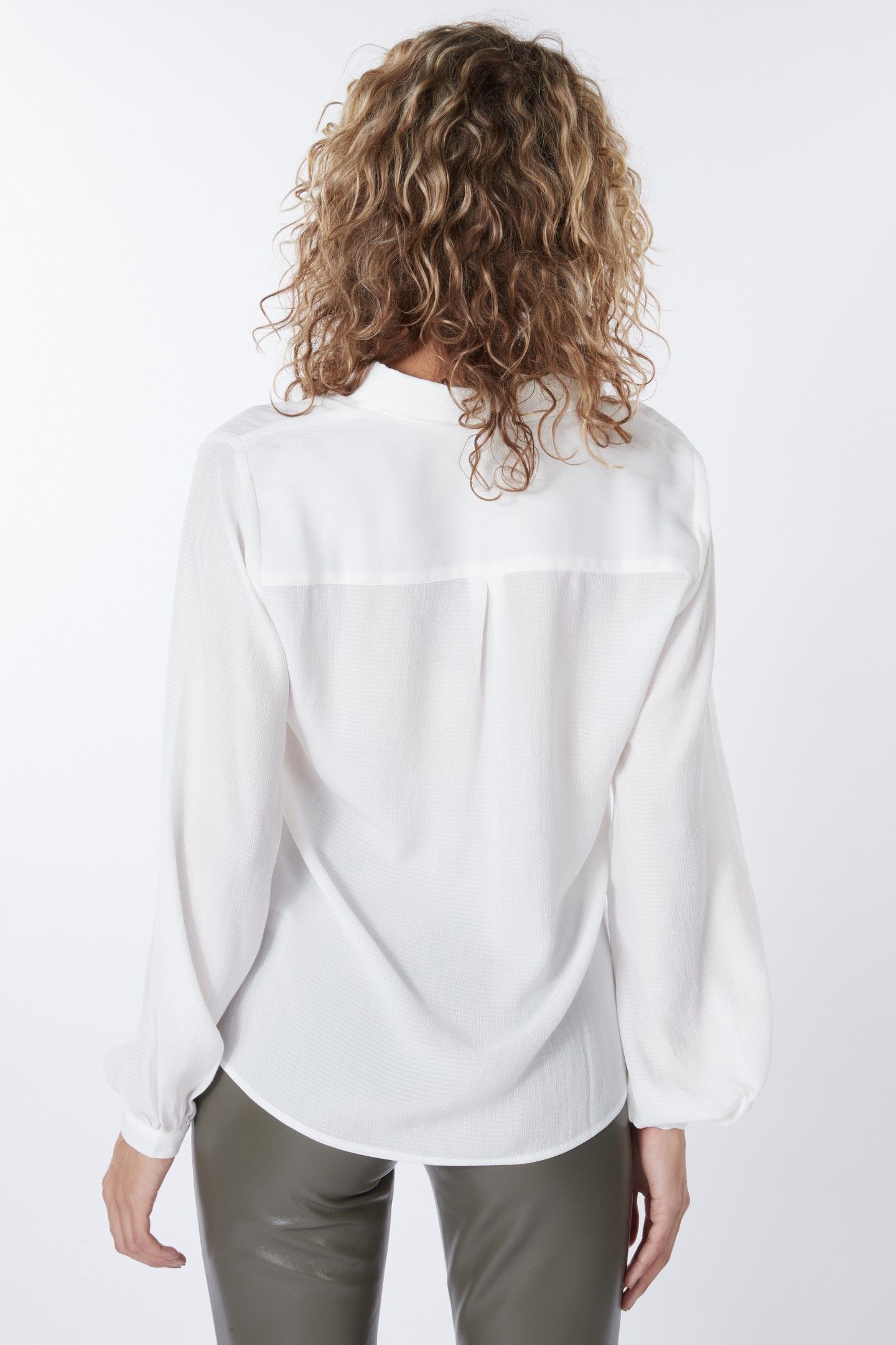 BLOUSE BASIC STRUCTURED FABRIC OFF WHITE 3
